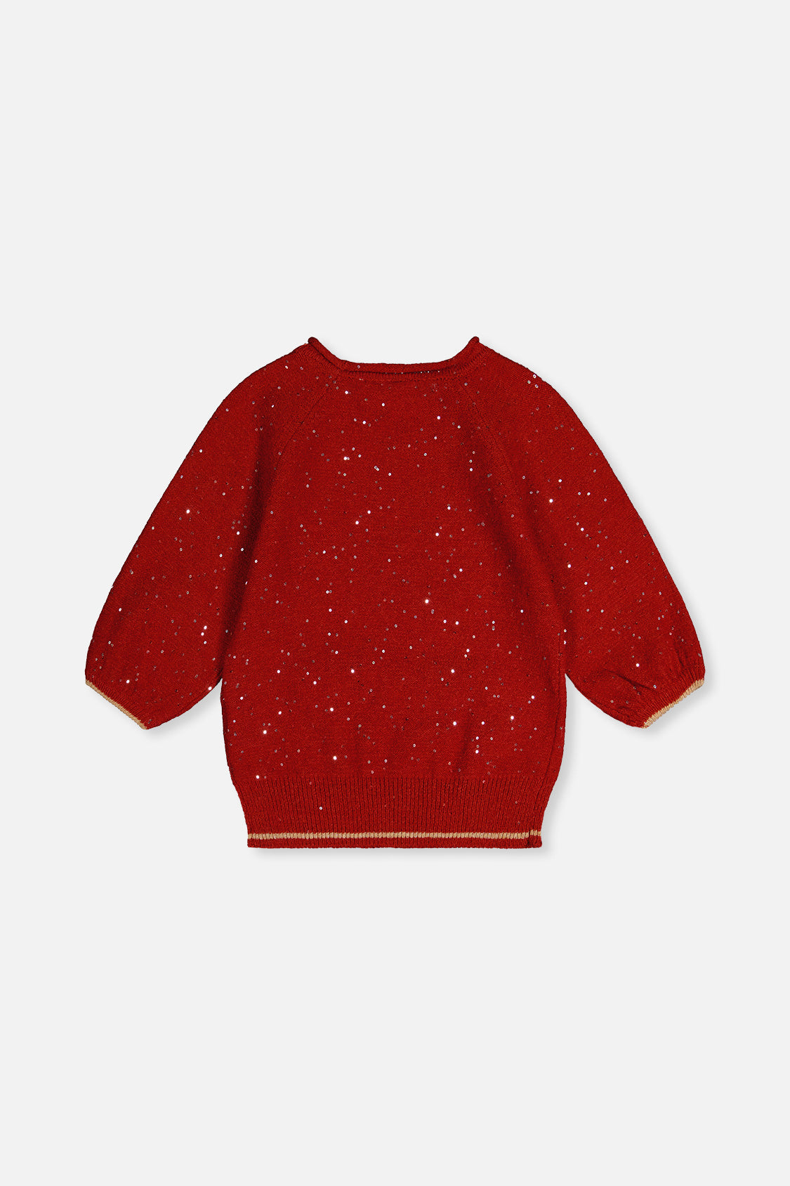 Deux par Deux 3/4 Sleeve Knitted Sweater Red product image P2