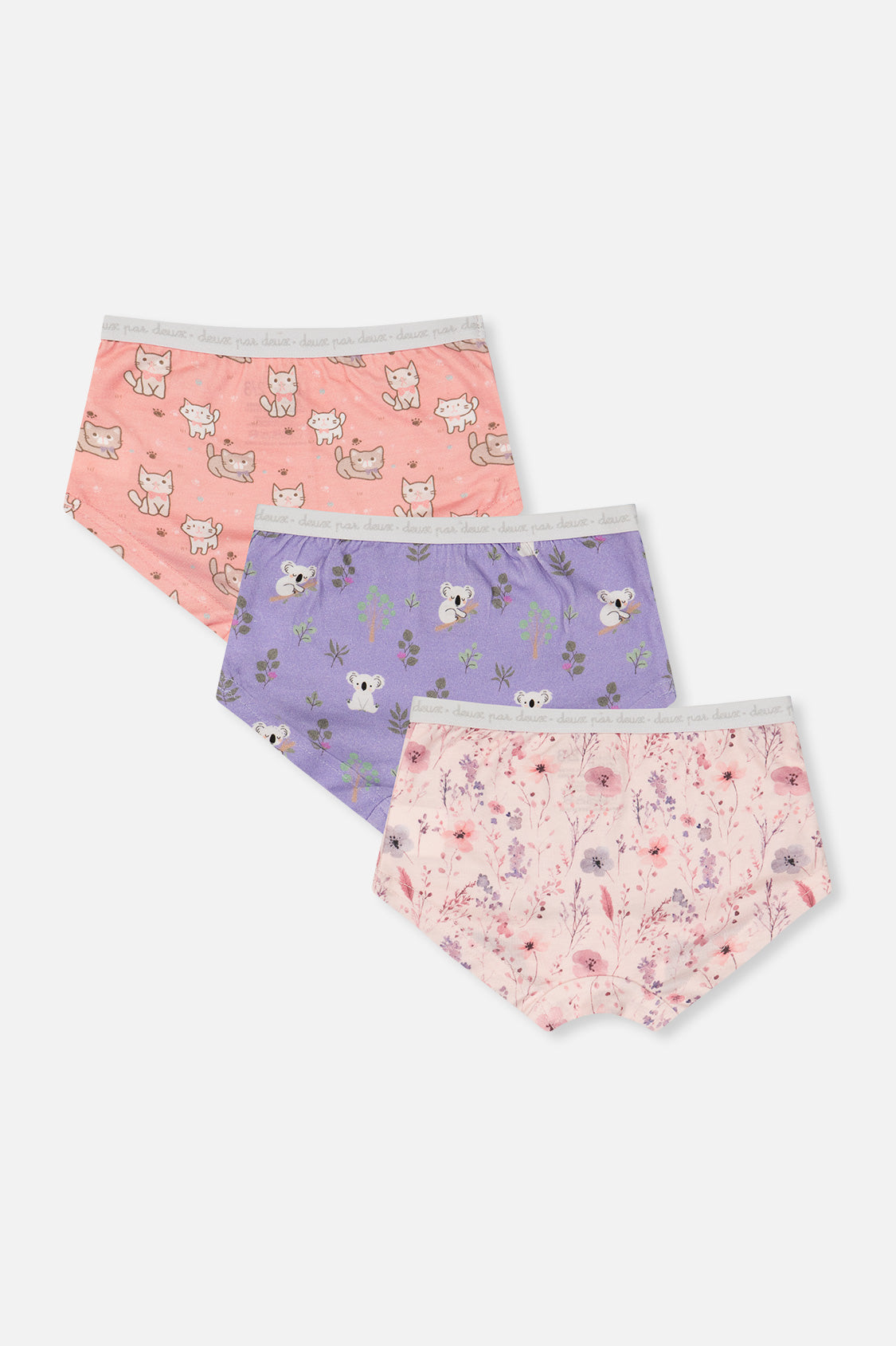 Boyshort Panty Pack Of 3 Pink Floral Prints-1