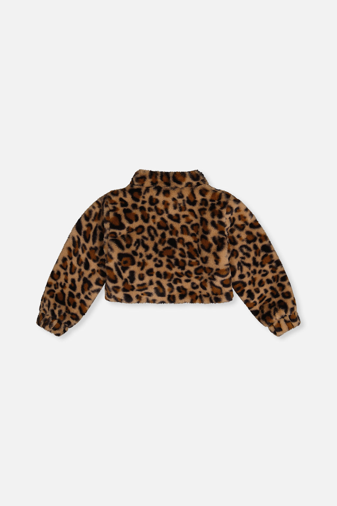 Deux par Deux Faux Fur Jacket Brown Leopard Print product image P2