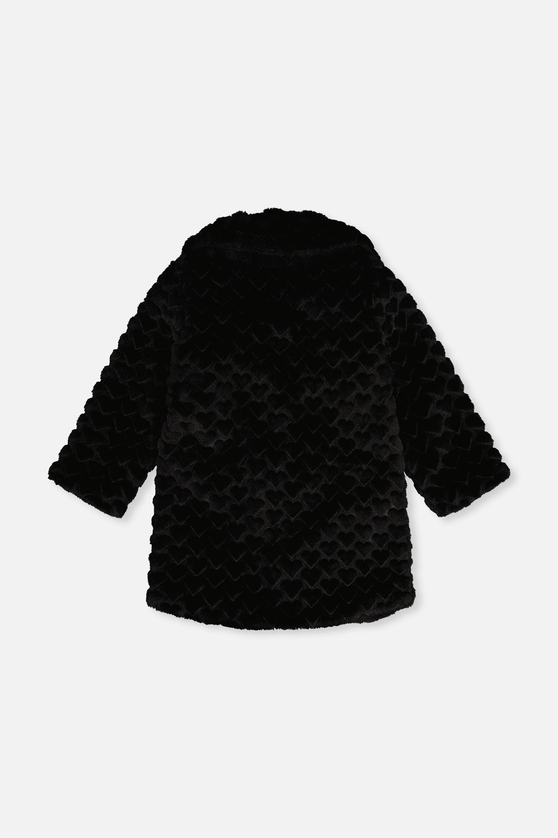 Deux par Deux Faux Fur Long Coat Black product image P2
