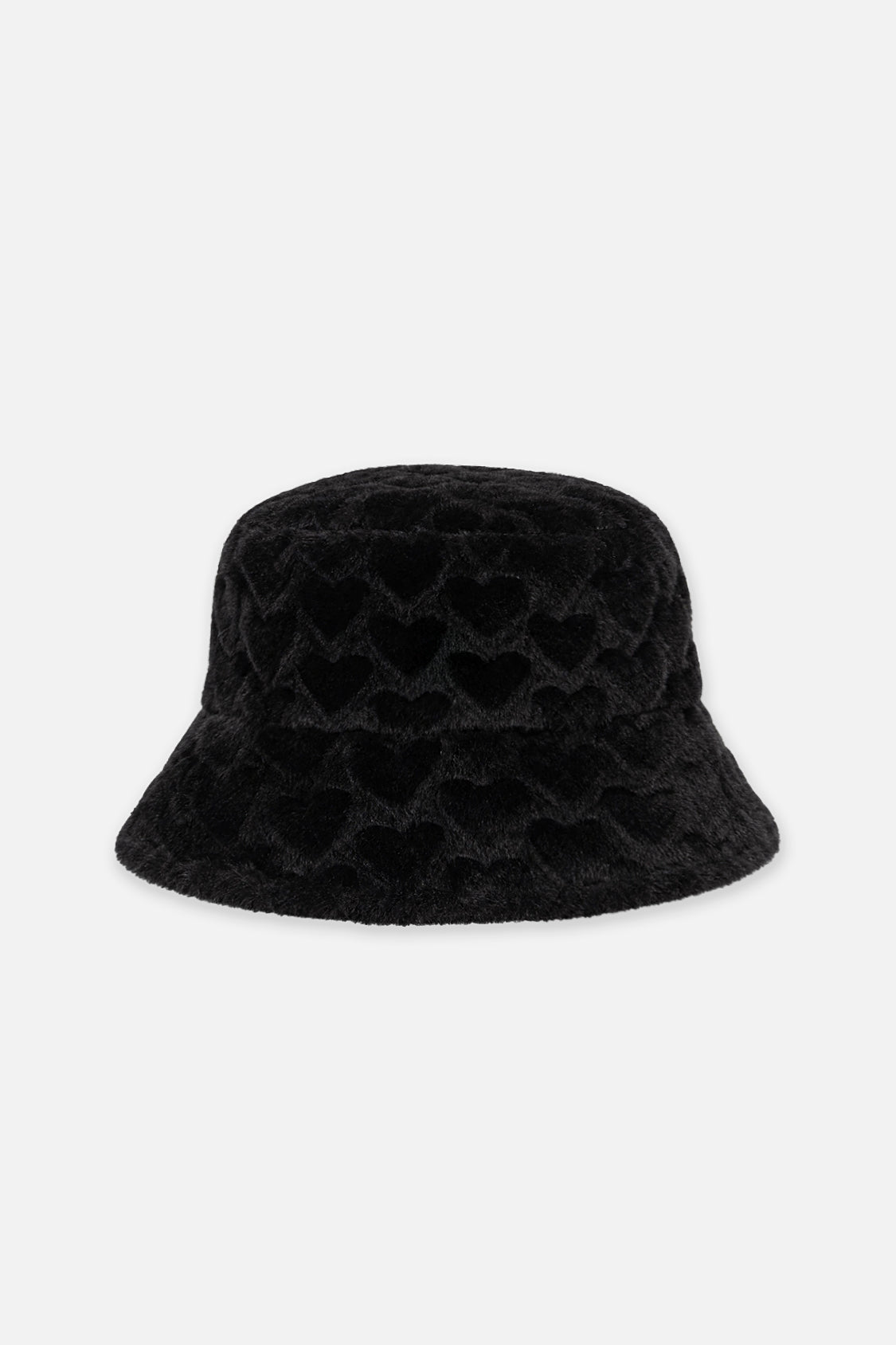 Faux Fur Bucket Hat Black-1