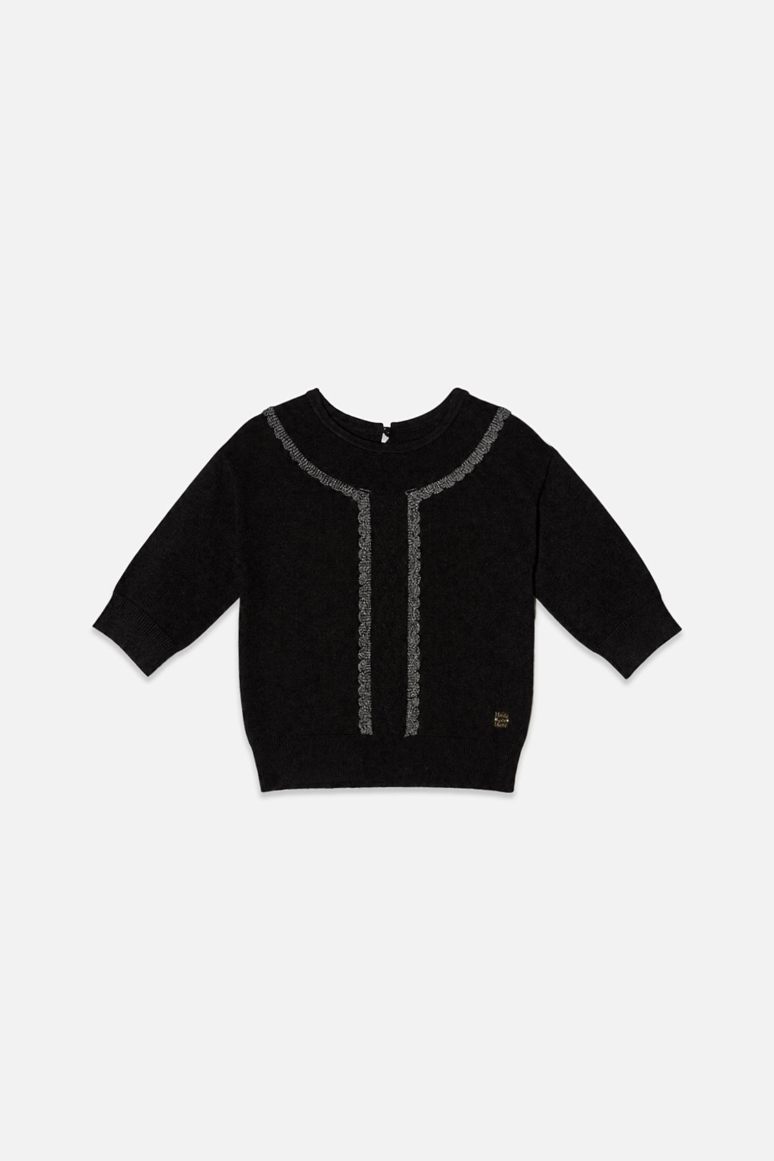 Knitted Sweater Black And Gold-0