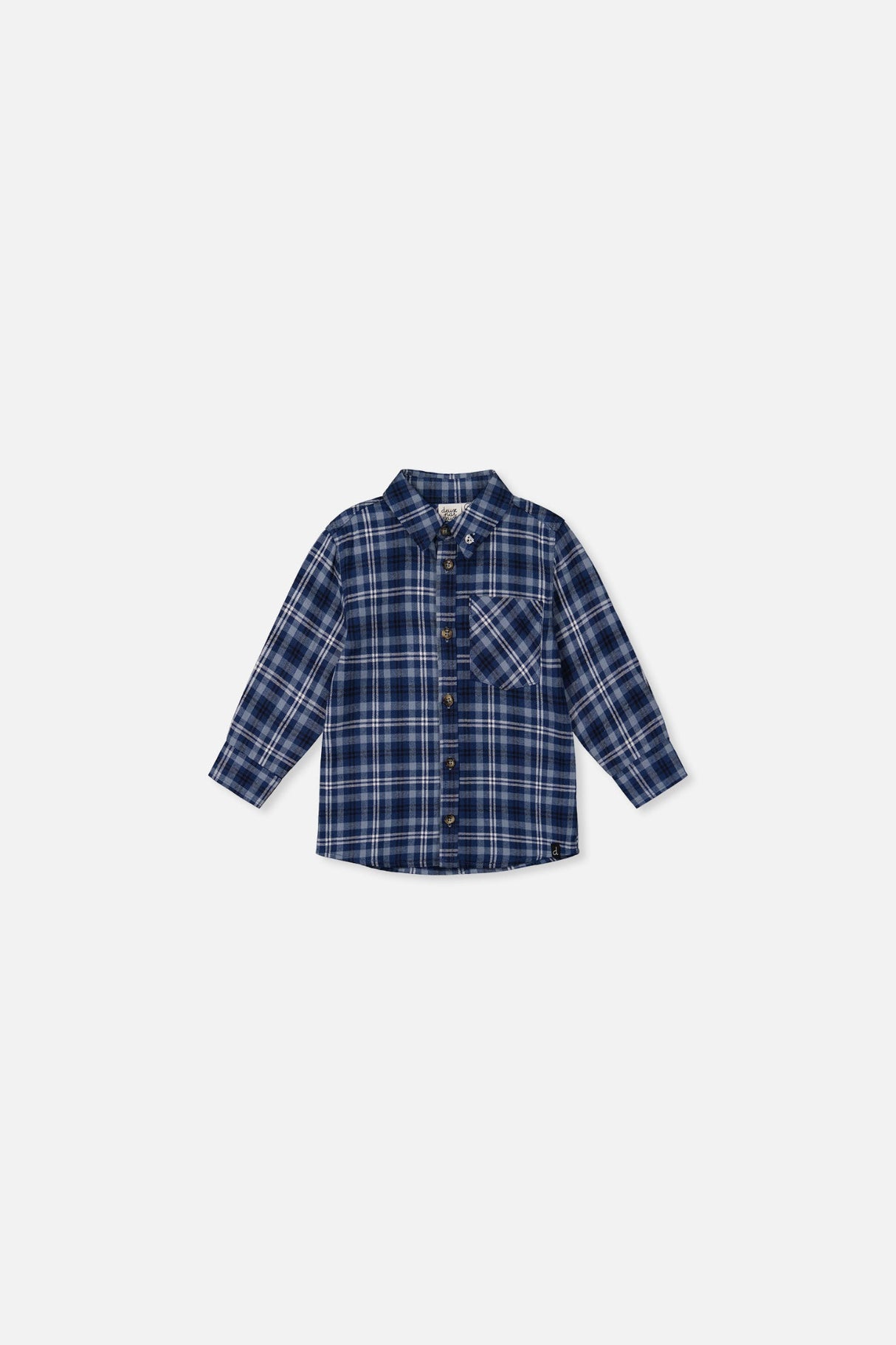 Baby Plaid Shirt Blue And White-0