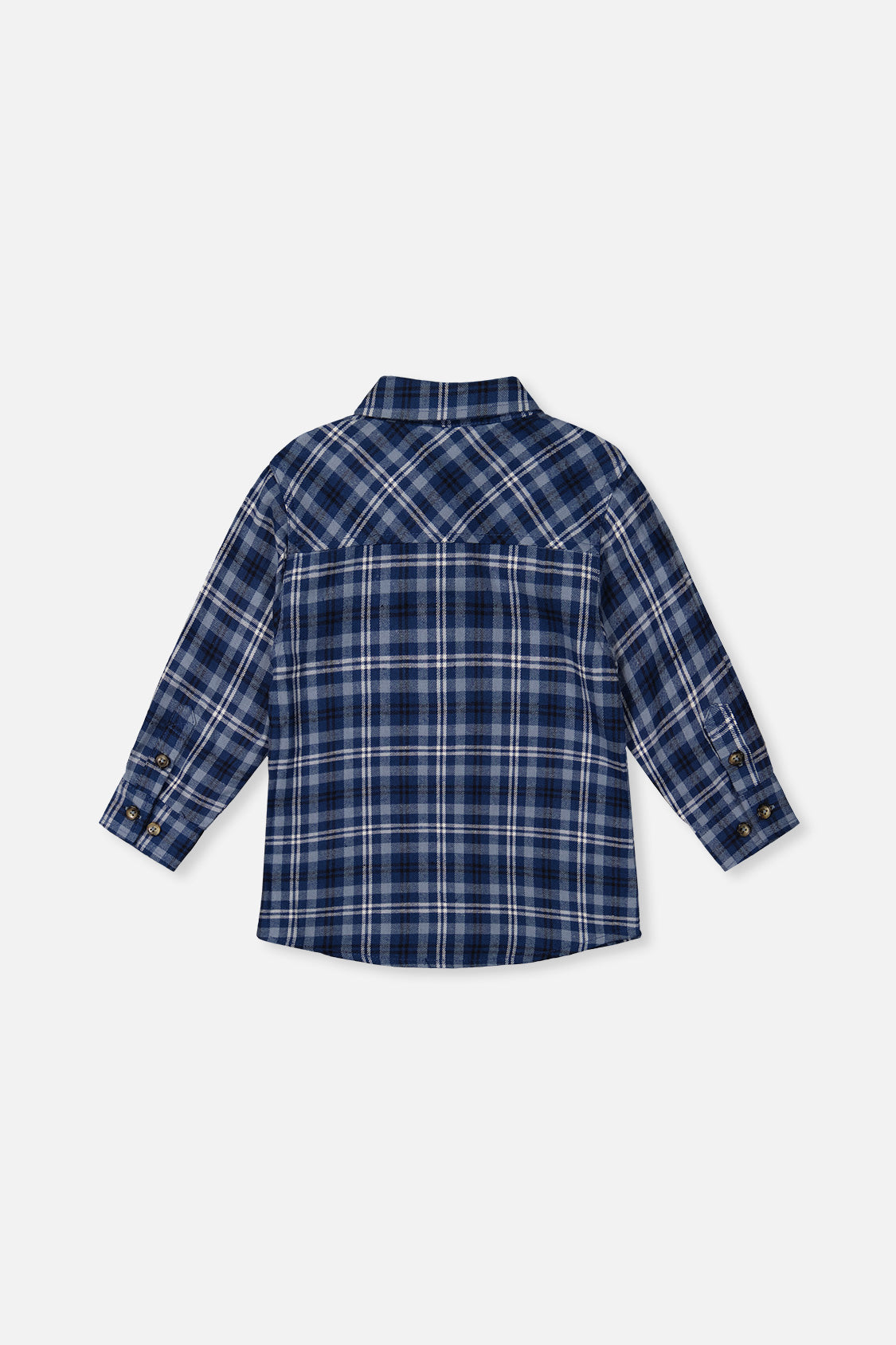 Plaid Shirt Blue And White-3