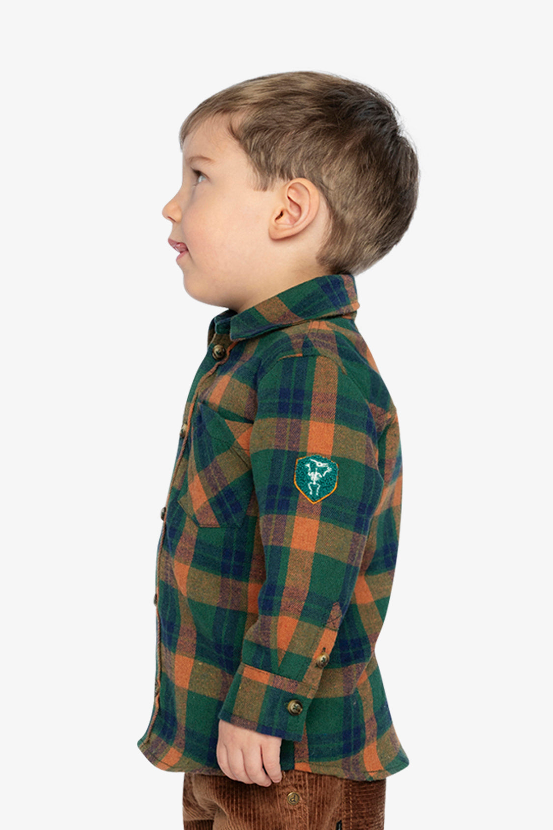 Plaid Shirt Orange, Blue And Green-4