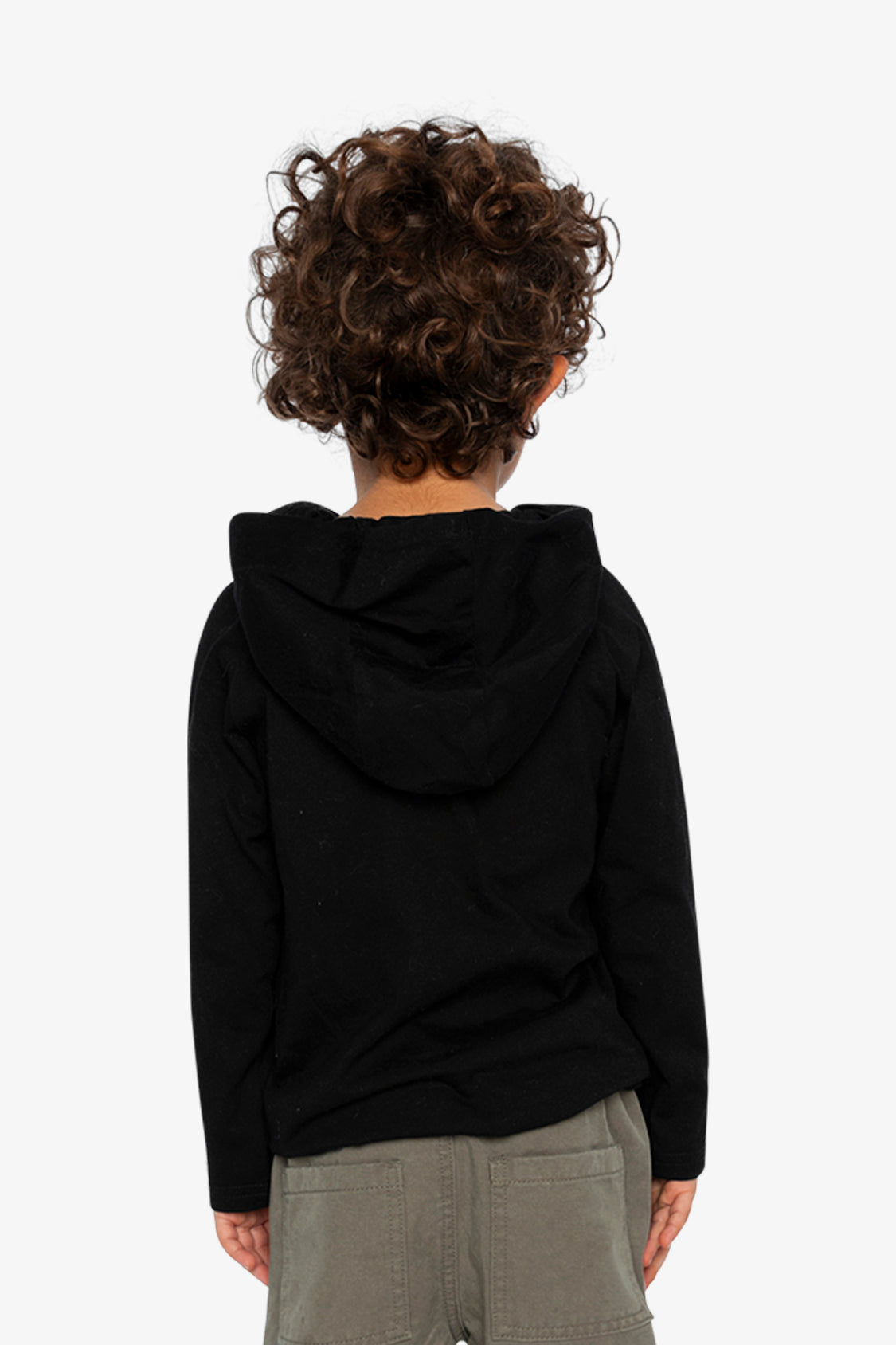 Raglan Hooded T-Shirt Black And Brown-3
