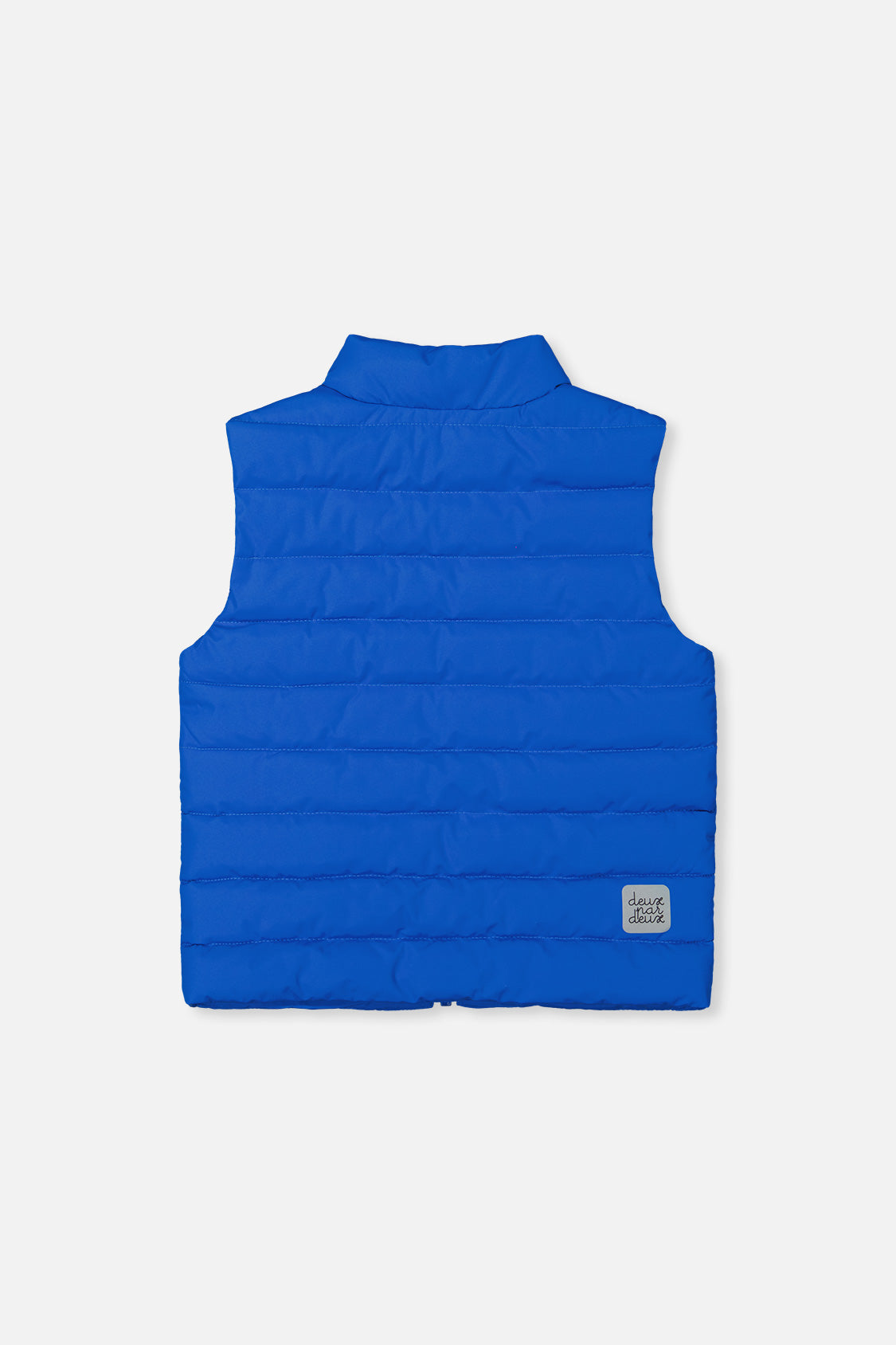 Sleeveless Quilted Mid-Season Vest Blue-4