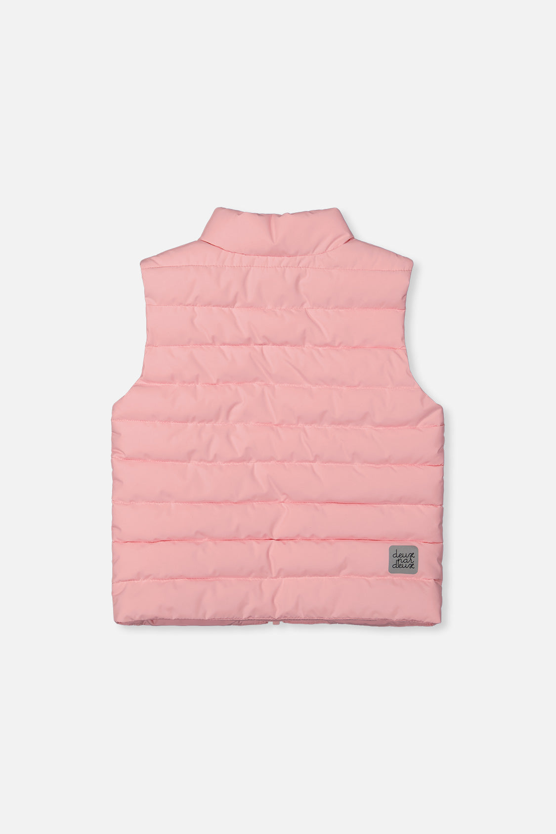 Sleeveless Quilted Mid-Season Vest Light Pink-4