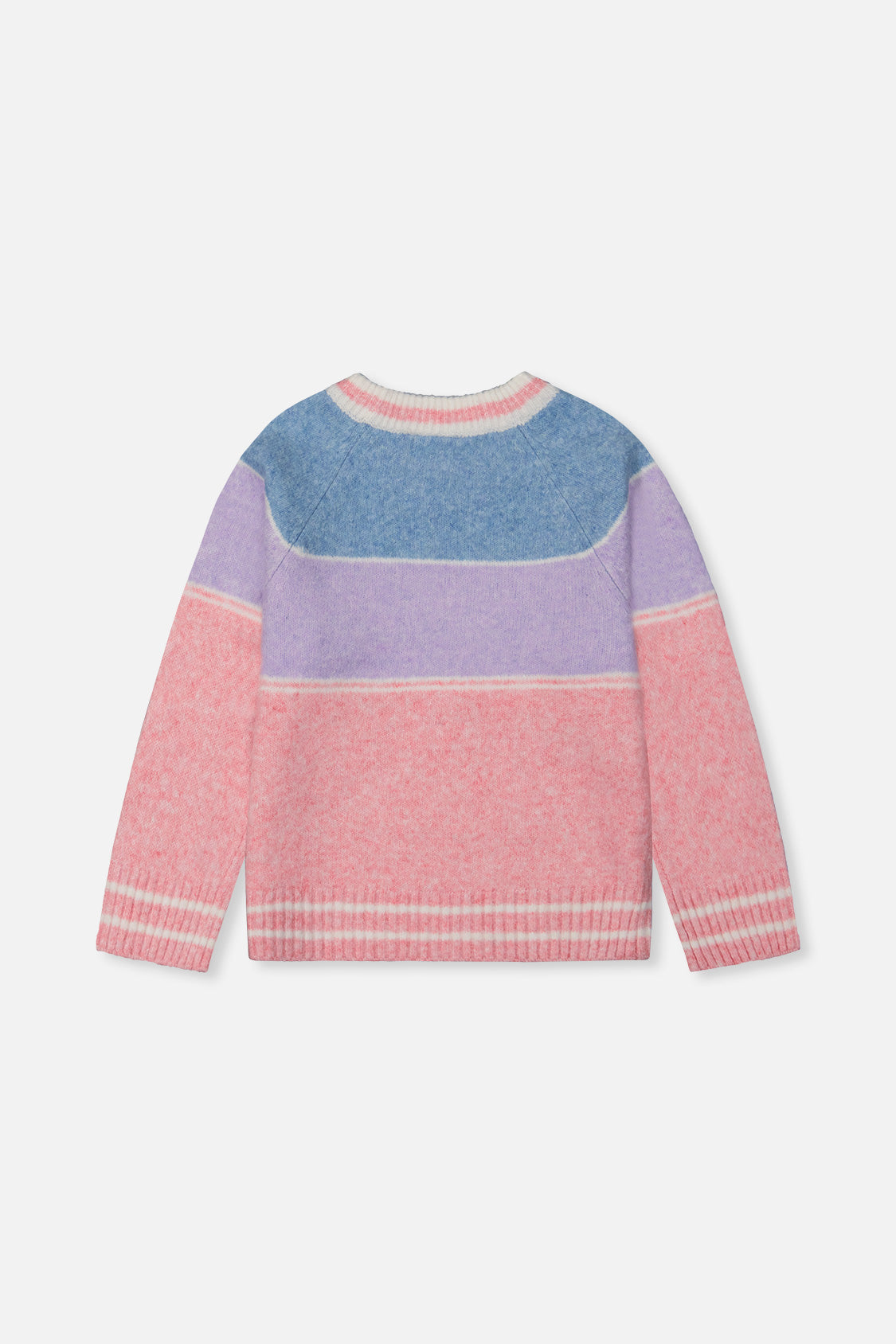 Sweater With Ski Jacquard Light Blue And Light Pink-1