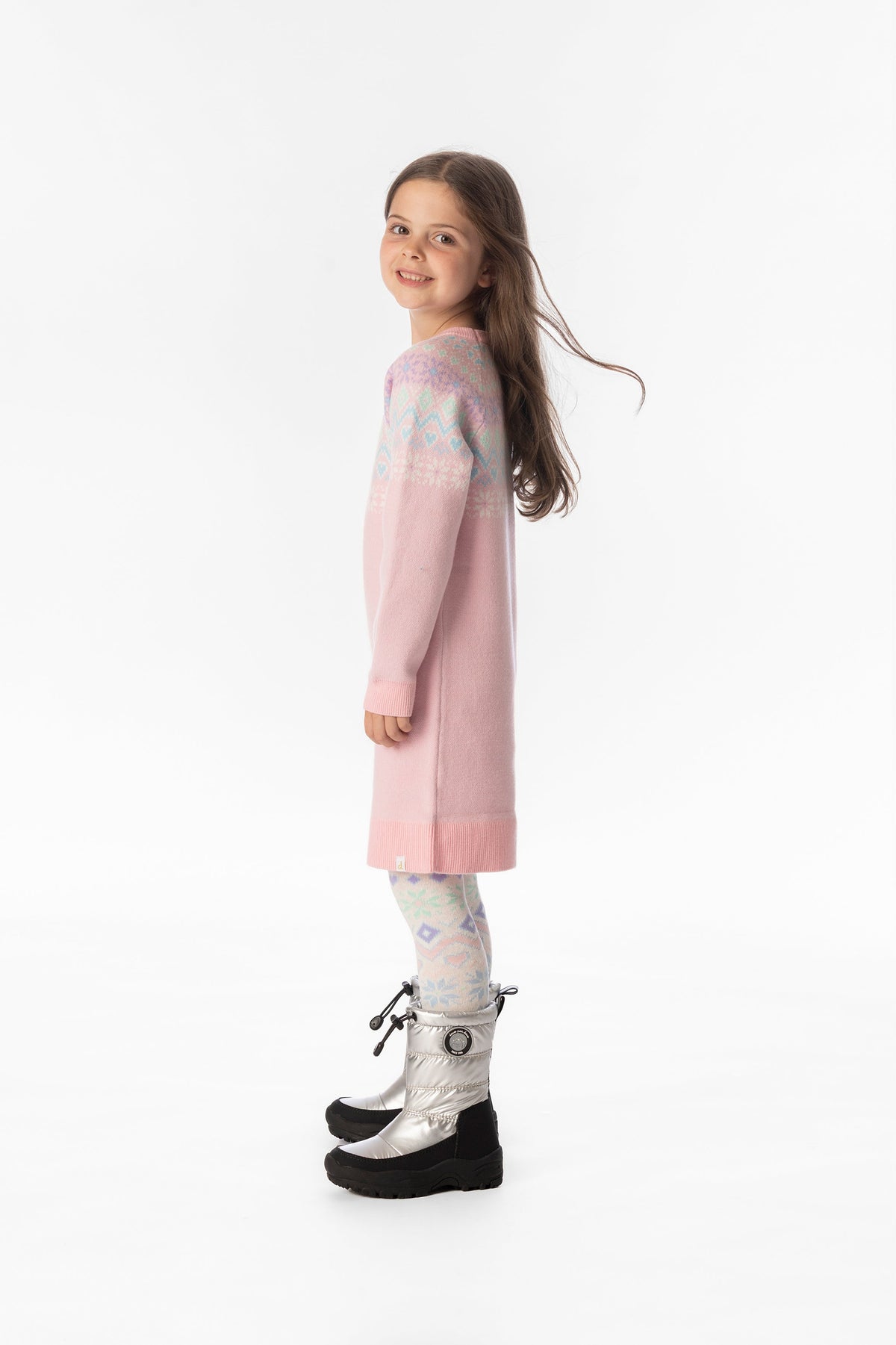 Deux par Deux Knit Dress Light Pink
