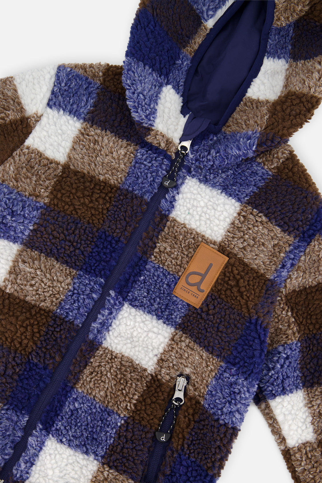 Reversible Mid-Season Jacket Dark Blue And Brown-4