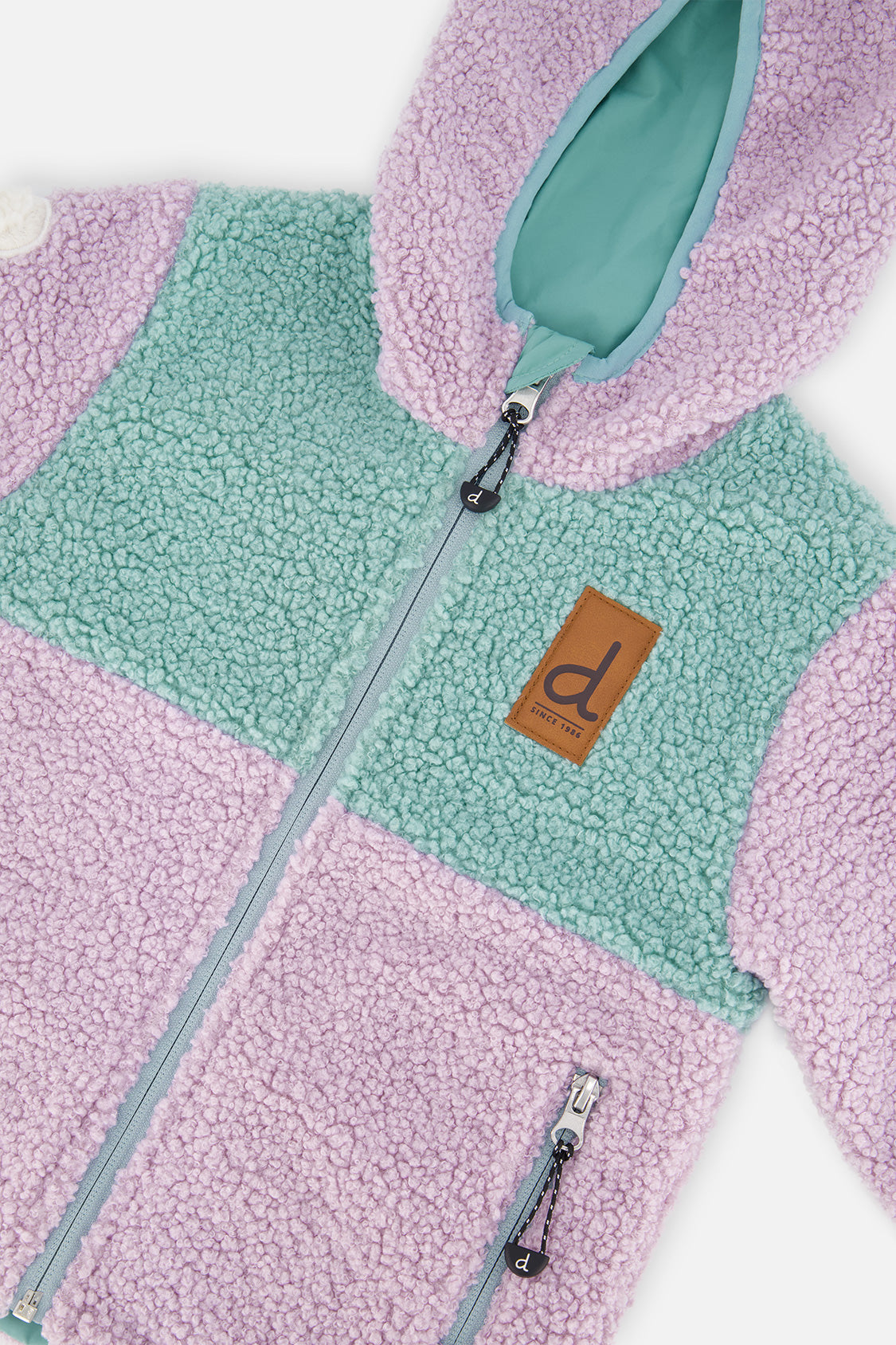 Deux par Deux Reversible Mid-Season Jacket Pale Blue-Grey And Mauve