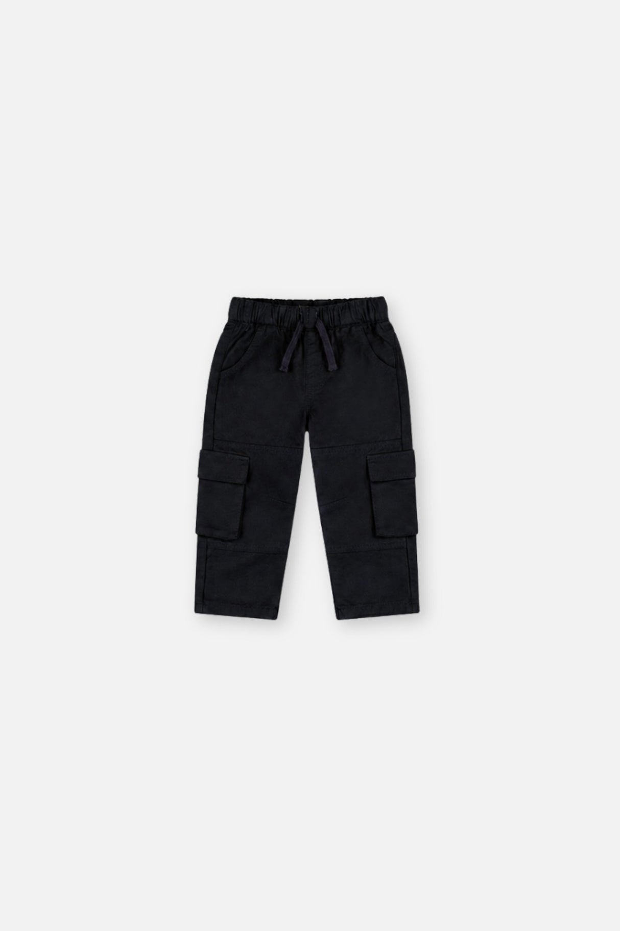 Baby Twill Pants With Cargo Pockets Dark Blue-0