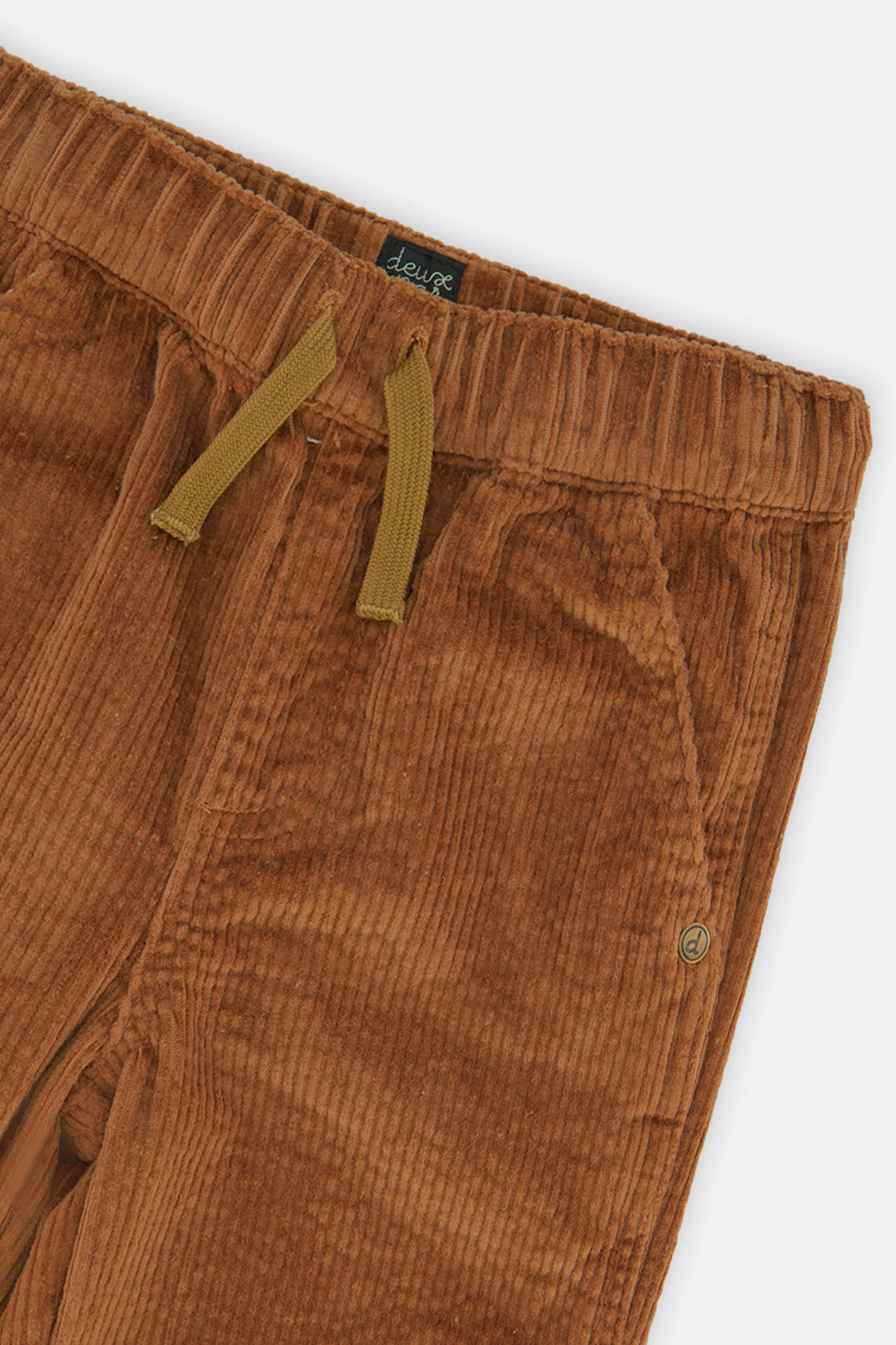 Deux par Deux Baby Stretch Corduroy Pants With Cargo Pocket Brown Sugar