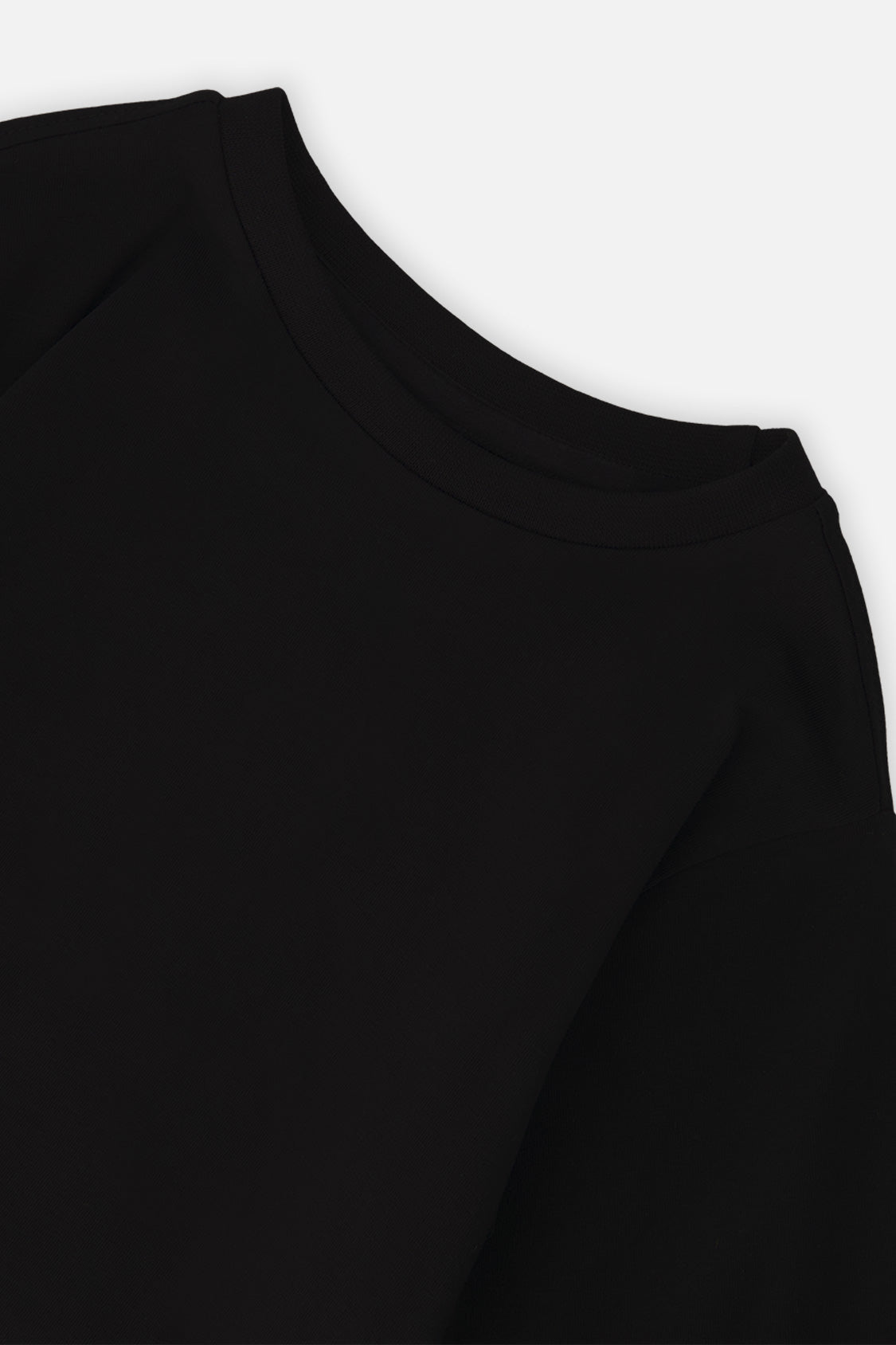 Deux par Deux Organic Cotton Long Sleeve T-Shirt Black