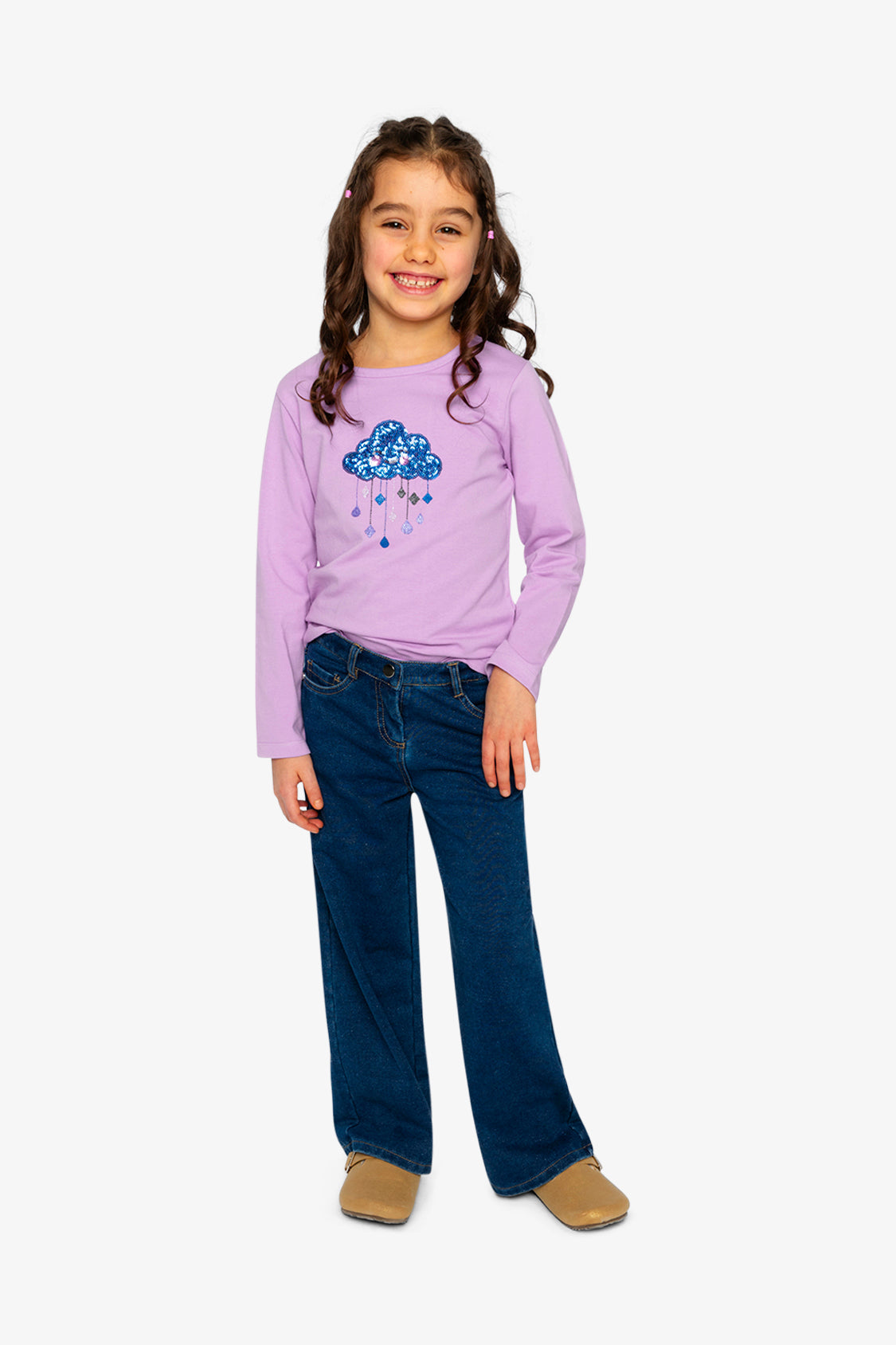 Jeggings With Lurex Navy Blue Denim-4