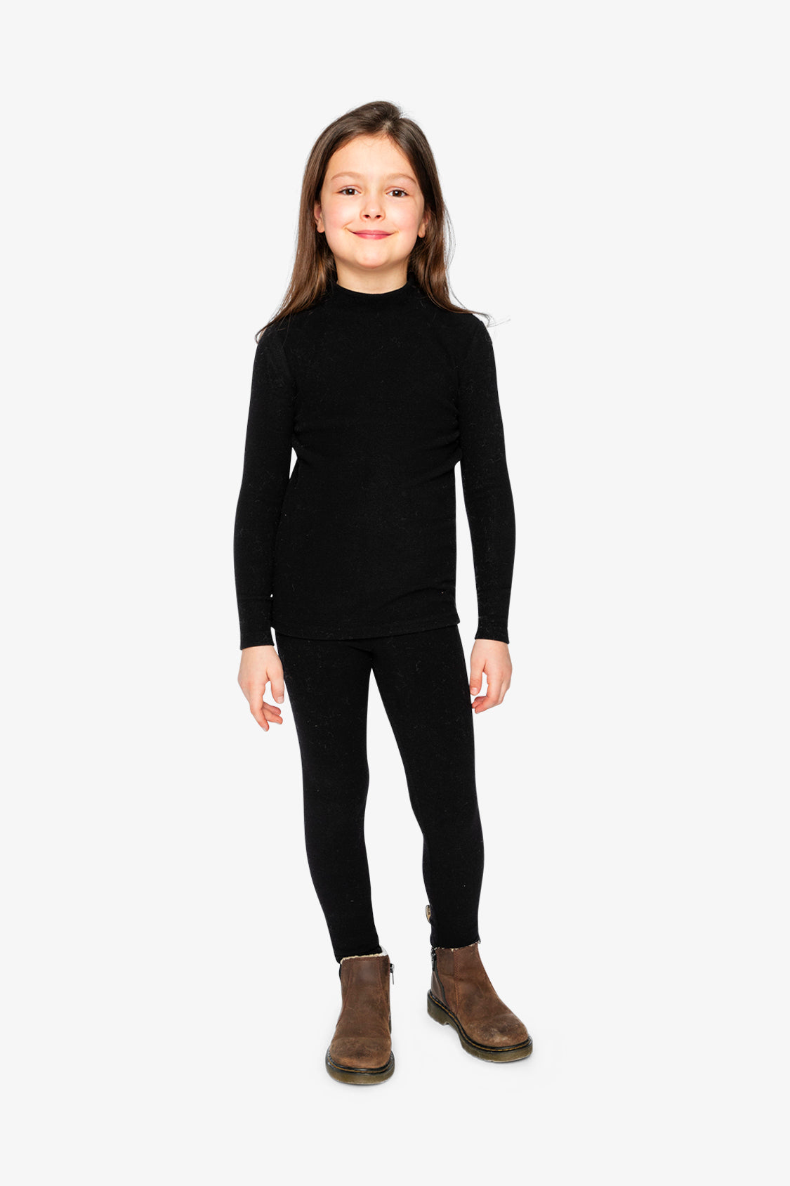 Rib Leggings Black-3