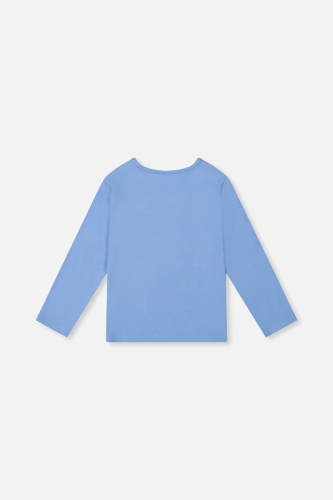 Deux par Deux Brushed Rib Crew Neck Top Pale Blue product image P2