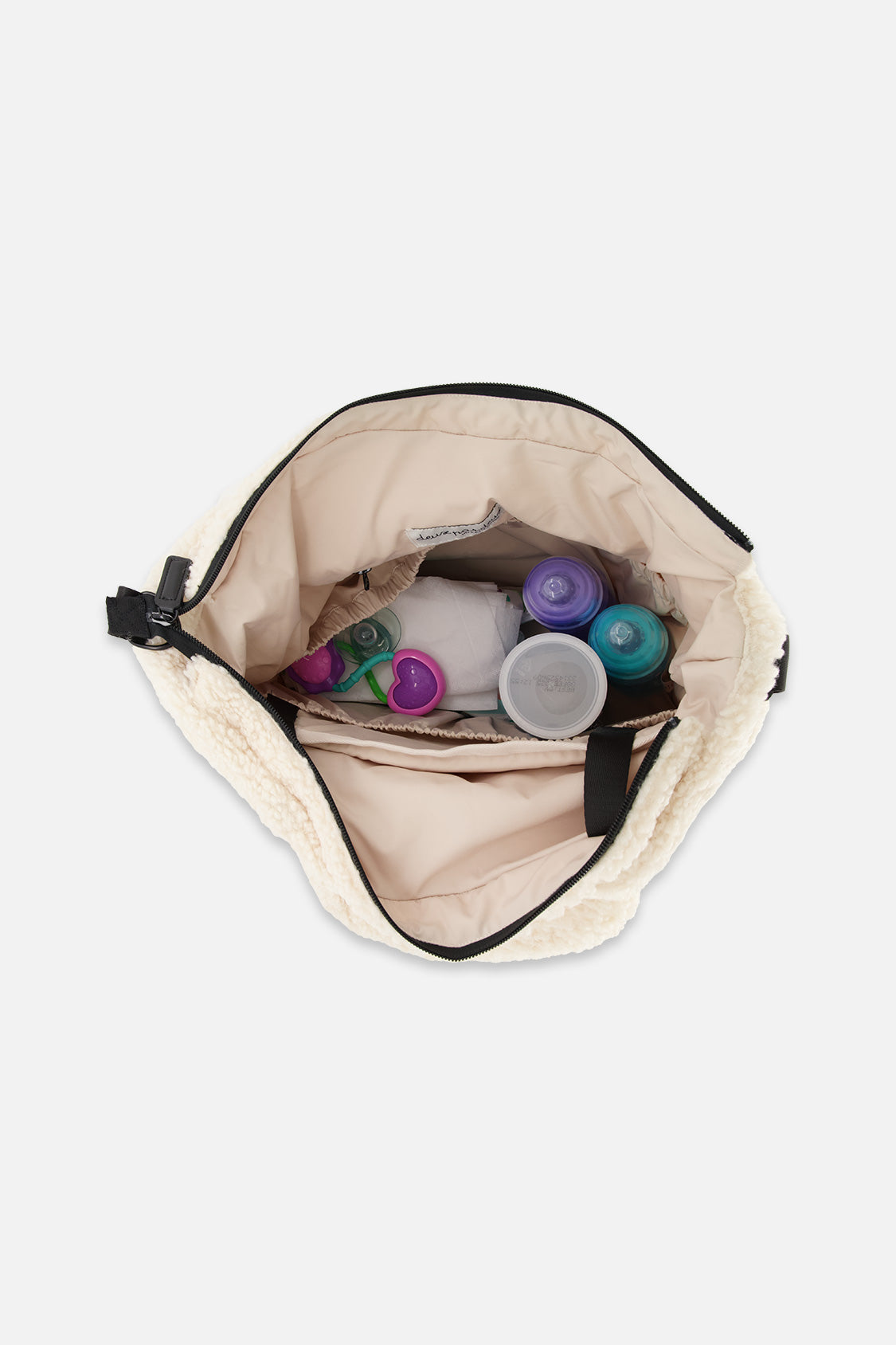 Deux par Deux Diaper Bag Off-White With Changing Mat