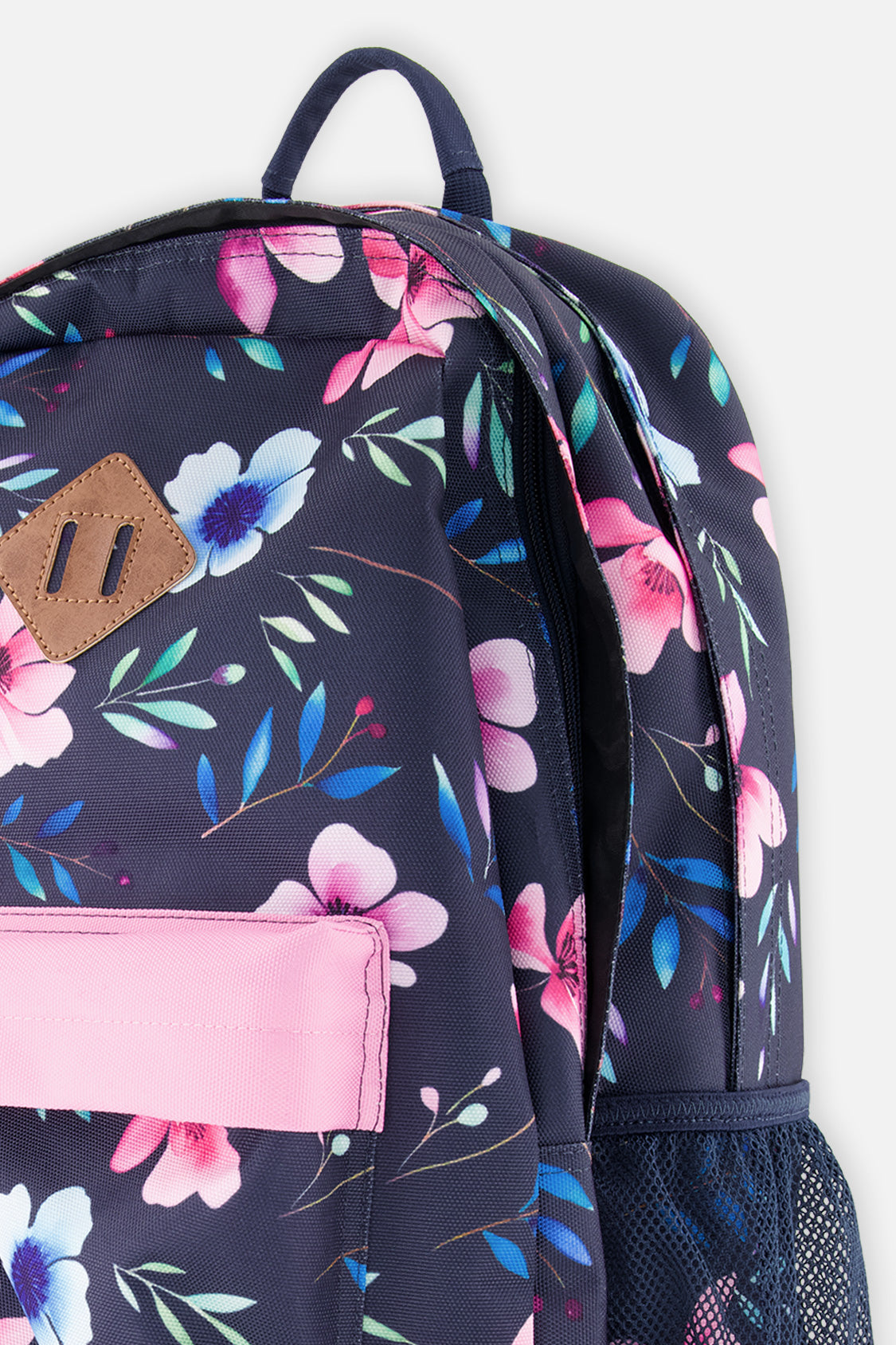 Kids Backpack Blue Floral Print-2