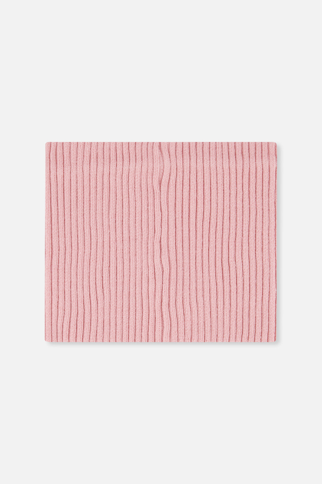Baby Ribbed Knit Neckwarmer Pale Dusty Pink-1