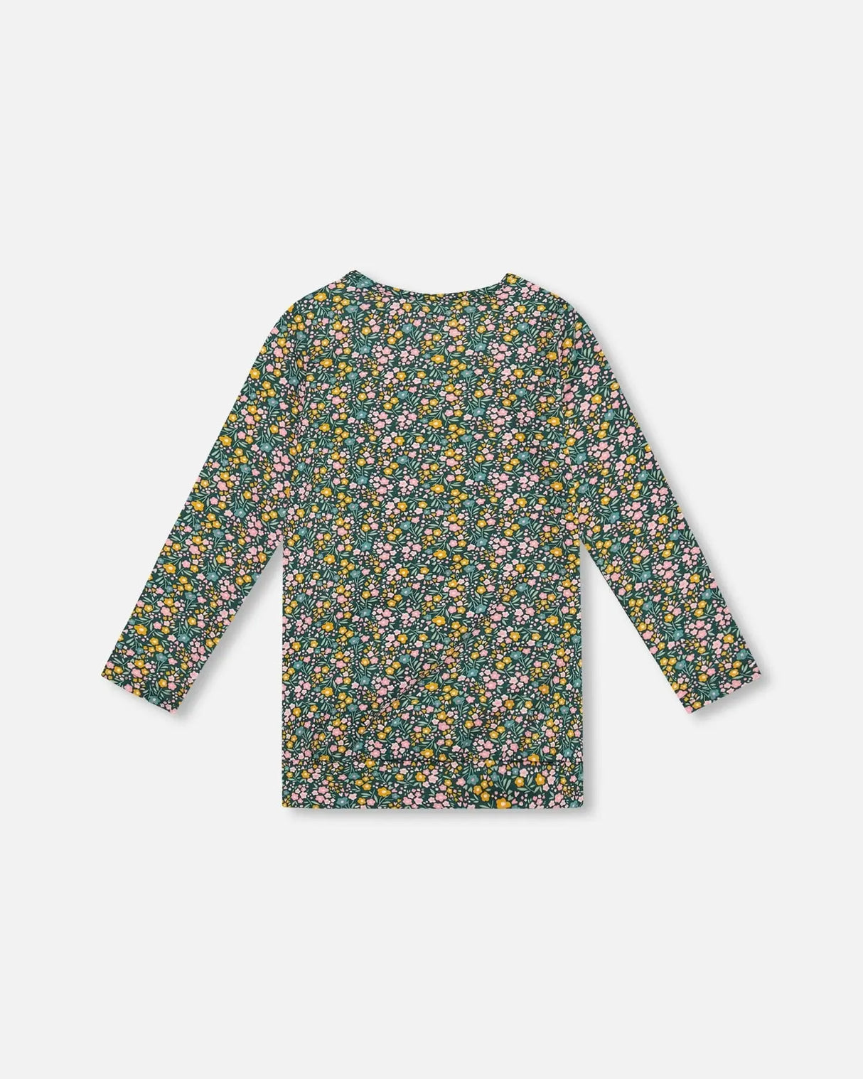 Jersey Tunic Green With Floral Print | Deux par Deux | Jenni Kidz
