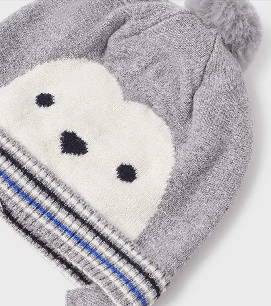 Knit Bobble Hat - Grey Boys | Mayoral | Mayoral | Jenni Kidz