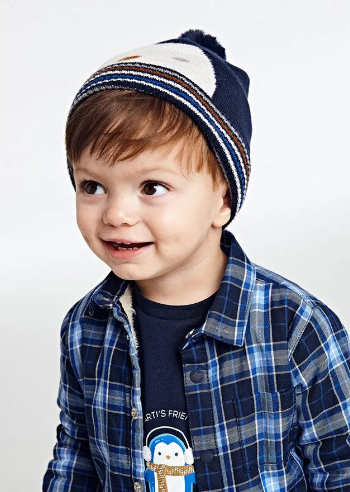 Knit Bobble Hat - Navy Boys | Mayoral | Mayoral | Jenni Kidz