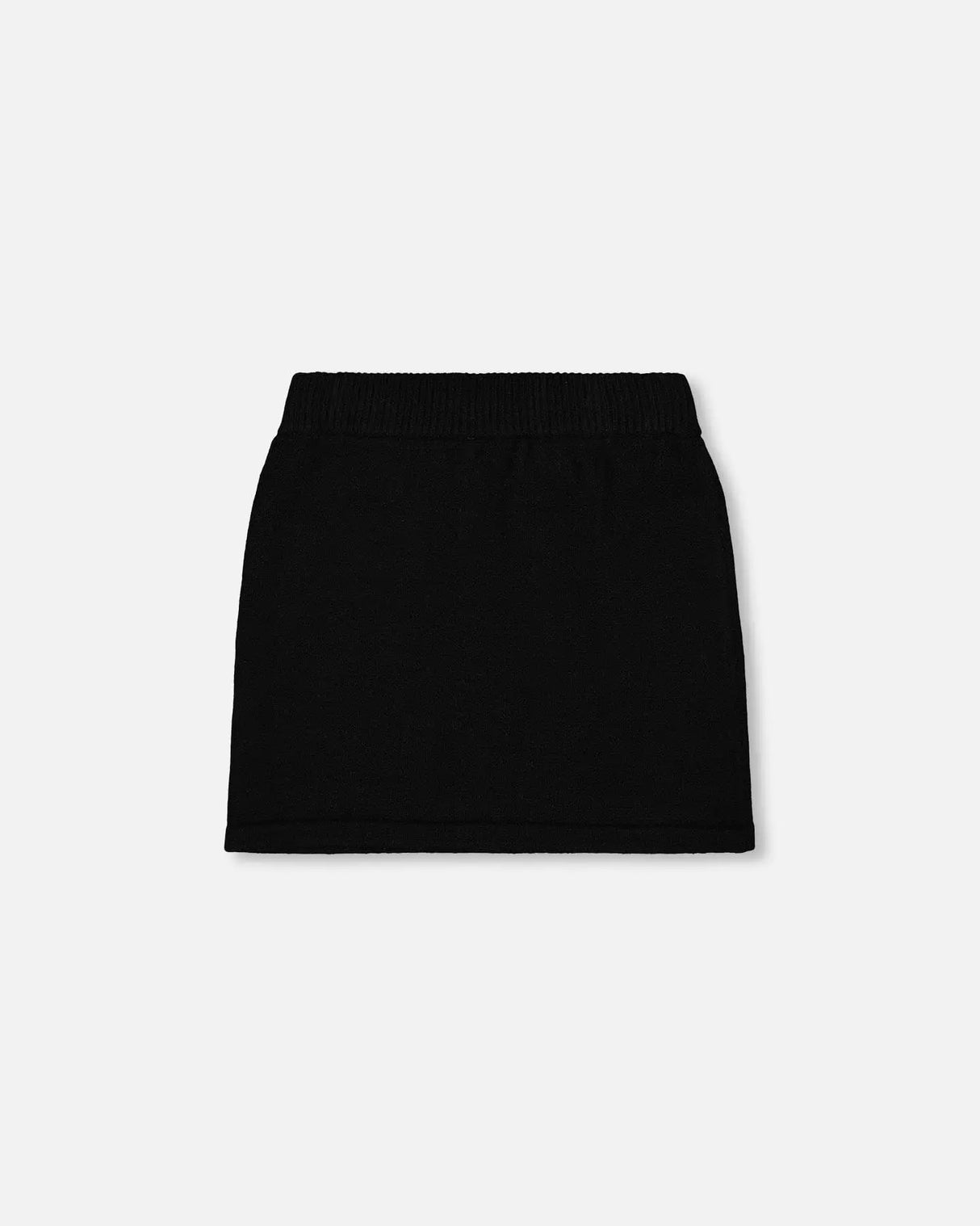 Knitted Skirt Black With Bear Intarsia | Deux par Deux | Jenni Kidz