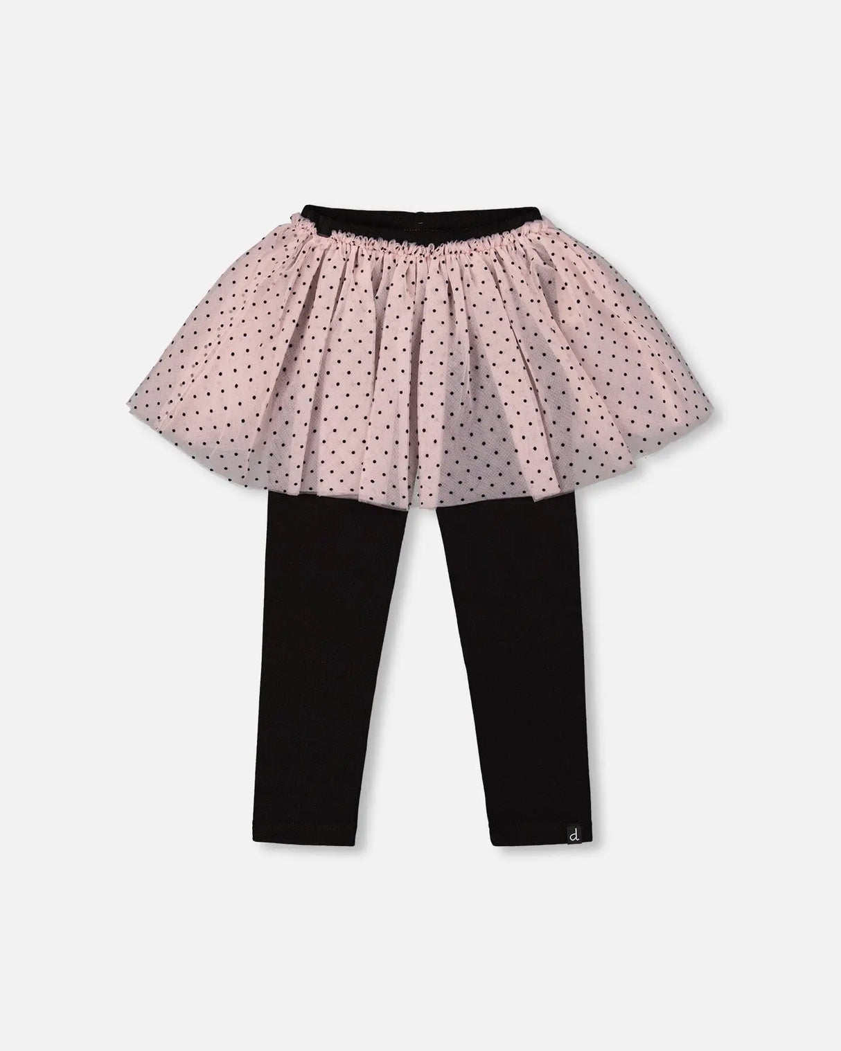 Leggings With Tulle Skirt Pink And Black | Deux par Deux | Jenni Kidz