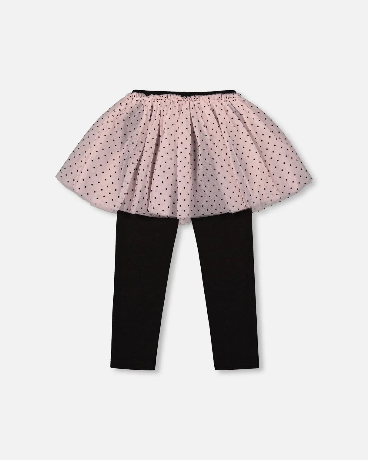 Leggings With Tulle Skirt Pink And Black | Deux par Deux | Jenni Kidz