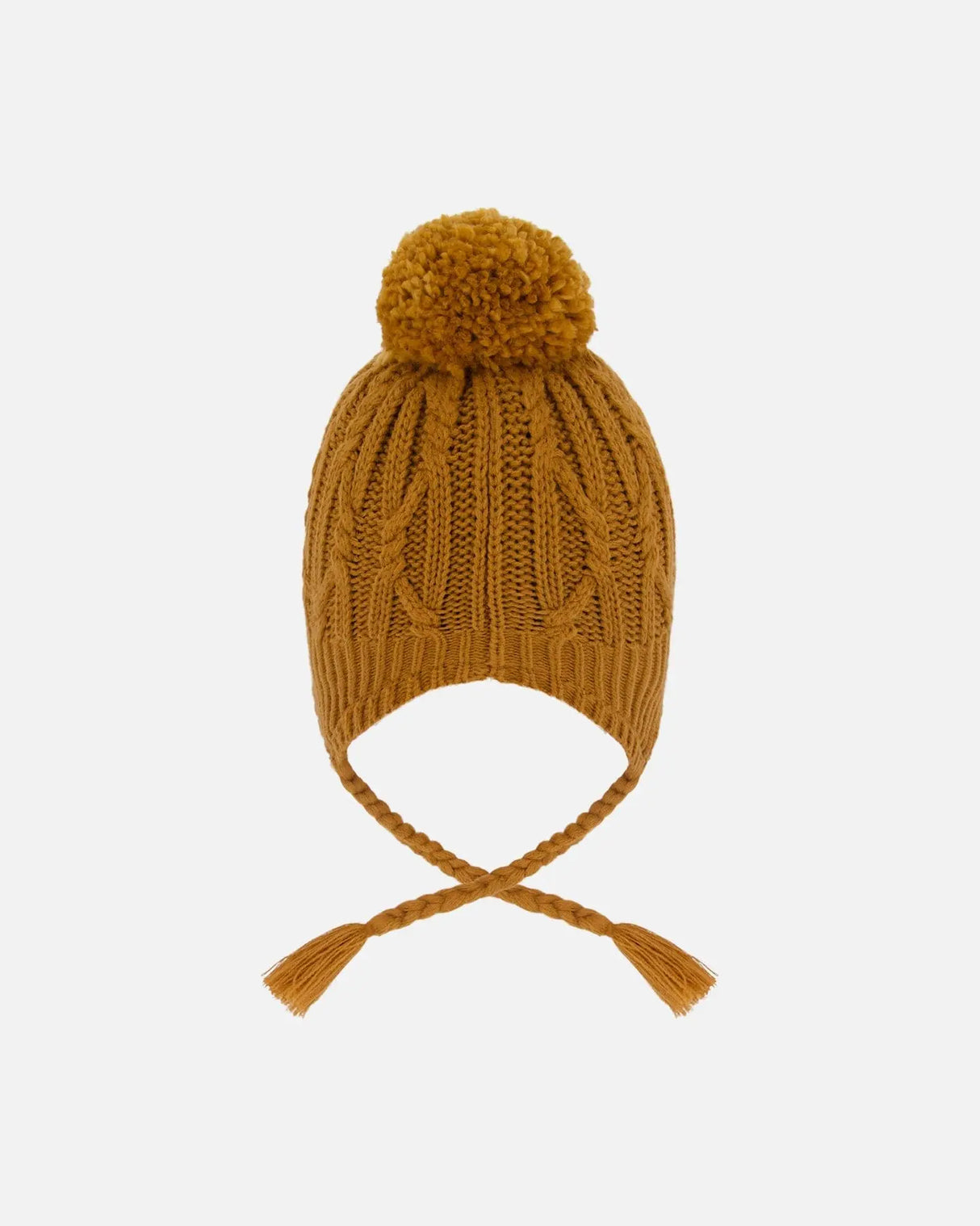 Lined Winter Hat With Pompom Brown Sugar | Deux par Deux | Jenni Kidz
