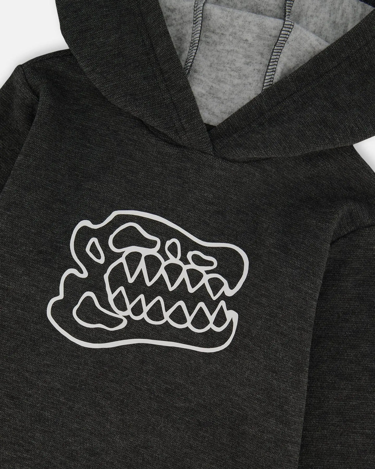 Long Sleeve Super Soft Brushed Jersey Hooded Tee Black | Deux par Deux | Jenni Kidz