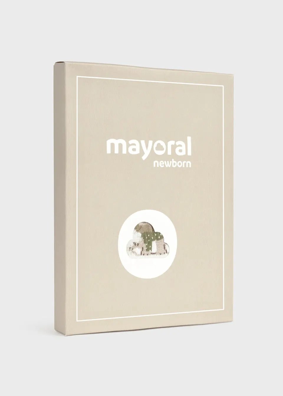 Gift-ready packaging for the newborn knit set.