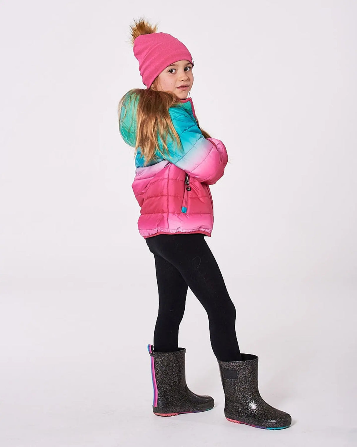 Mid-Season Jersey Pompom Hat Candy Pink | Deux par Deux | Jenni Kidz