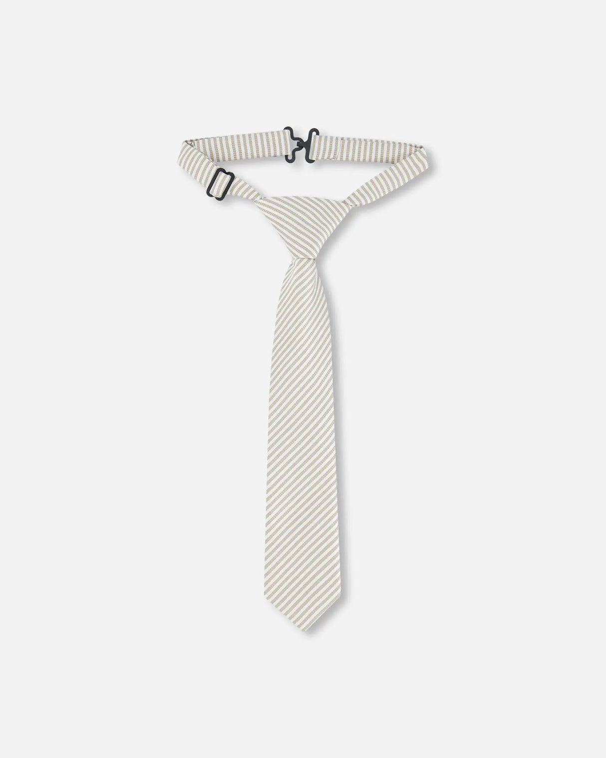Neck Tie Light Taupe Striped | Deux par Deux | Jenni Kidz