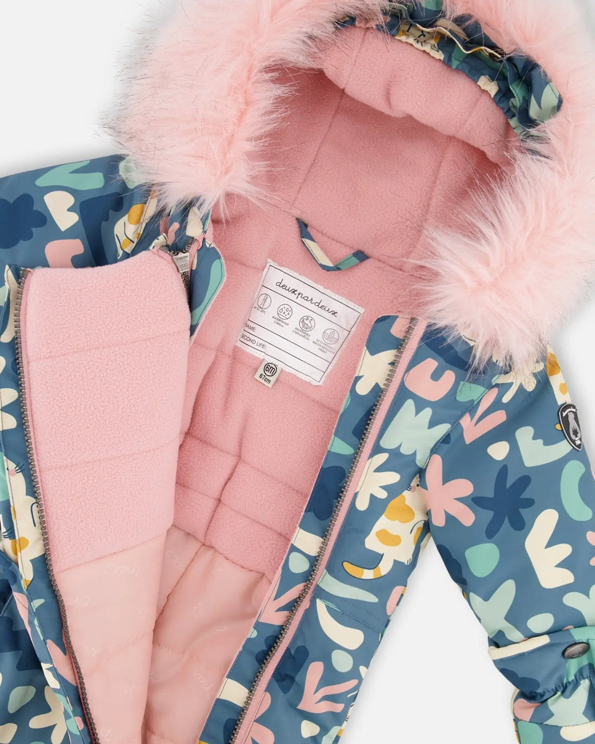 Infant bunting unzipped flat for quick changes, waterproof and breathable, order online today