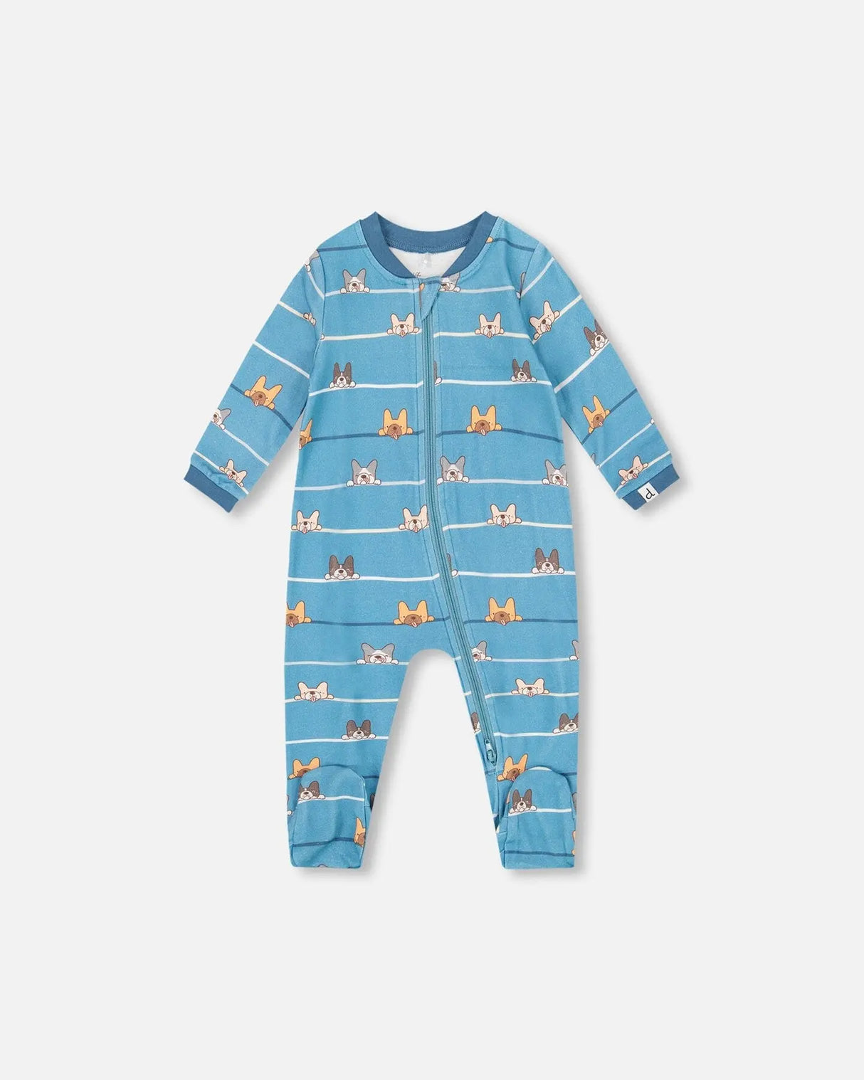 One-Piece Organic Cotton Pajama Blue Dog Print | Deux par Deux | Jenni Kidz