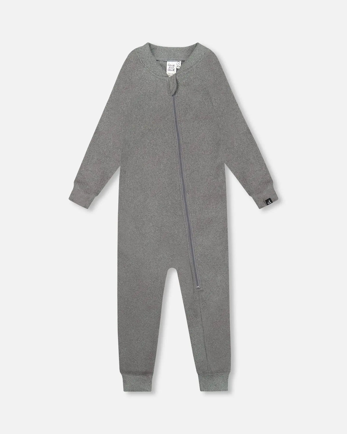 One-Piece Thermal Underwear Dark Heather Gray | Deux par Deux | Jenni Kidz