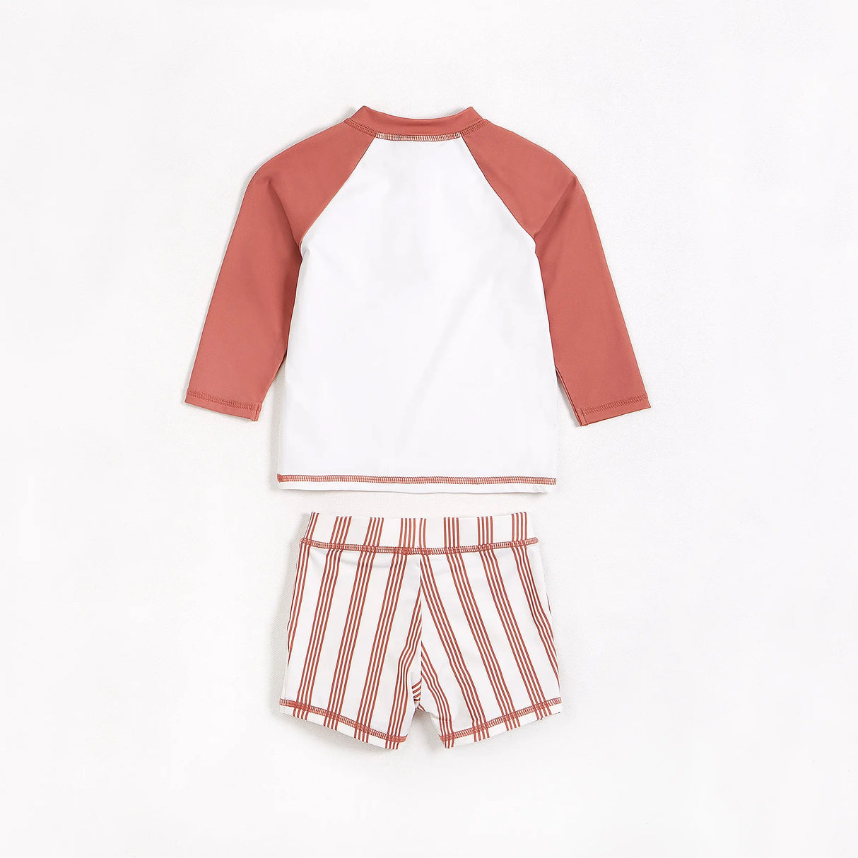 Palm Tree Raglan Rashguard and Striped Swim Shorts Set | Petit Lem | Petit Lem | Jenni Kidz