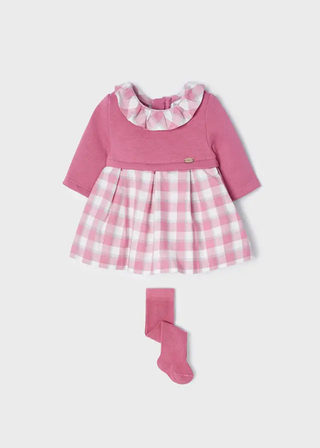 Pink Baby Girls Dress with Tights | Mayoral | Mayoral | Jenni Kidz