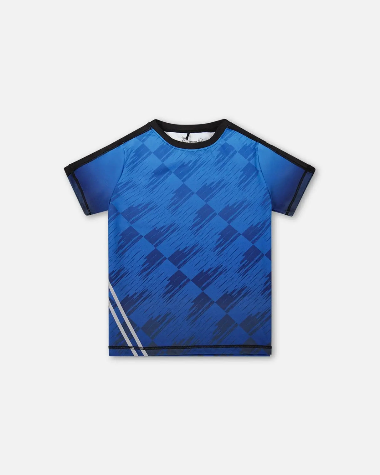 Printed Athletic Top Blue And Black | Deux par Deux | Jenni Kidz