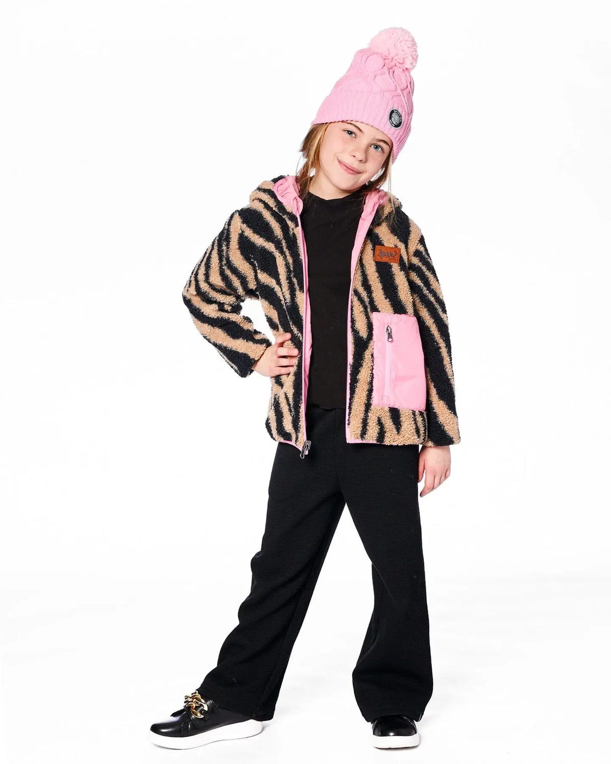 Reversible Mid-Season Jacket Pink | Deux par Deux | Jenni Kidz
