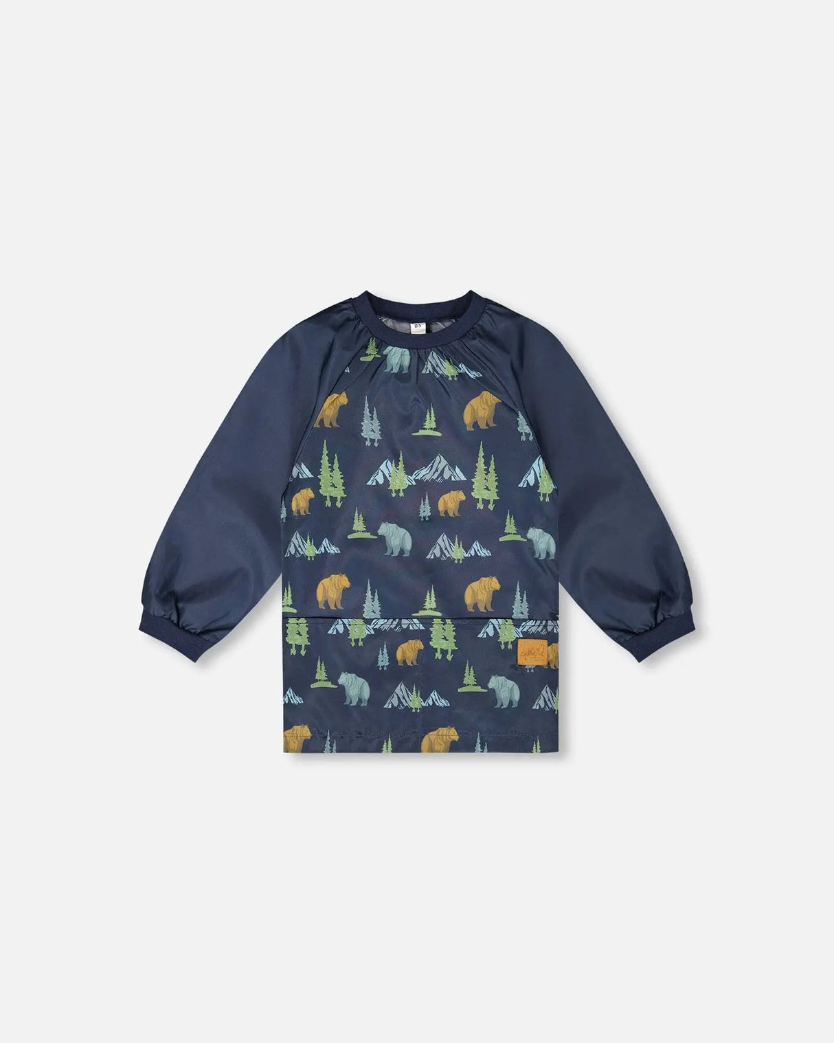 School Apron Navy Animal Print | Deux par Deux | Jenni Kidz