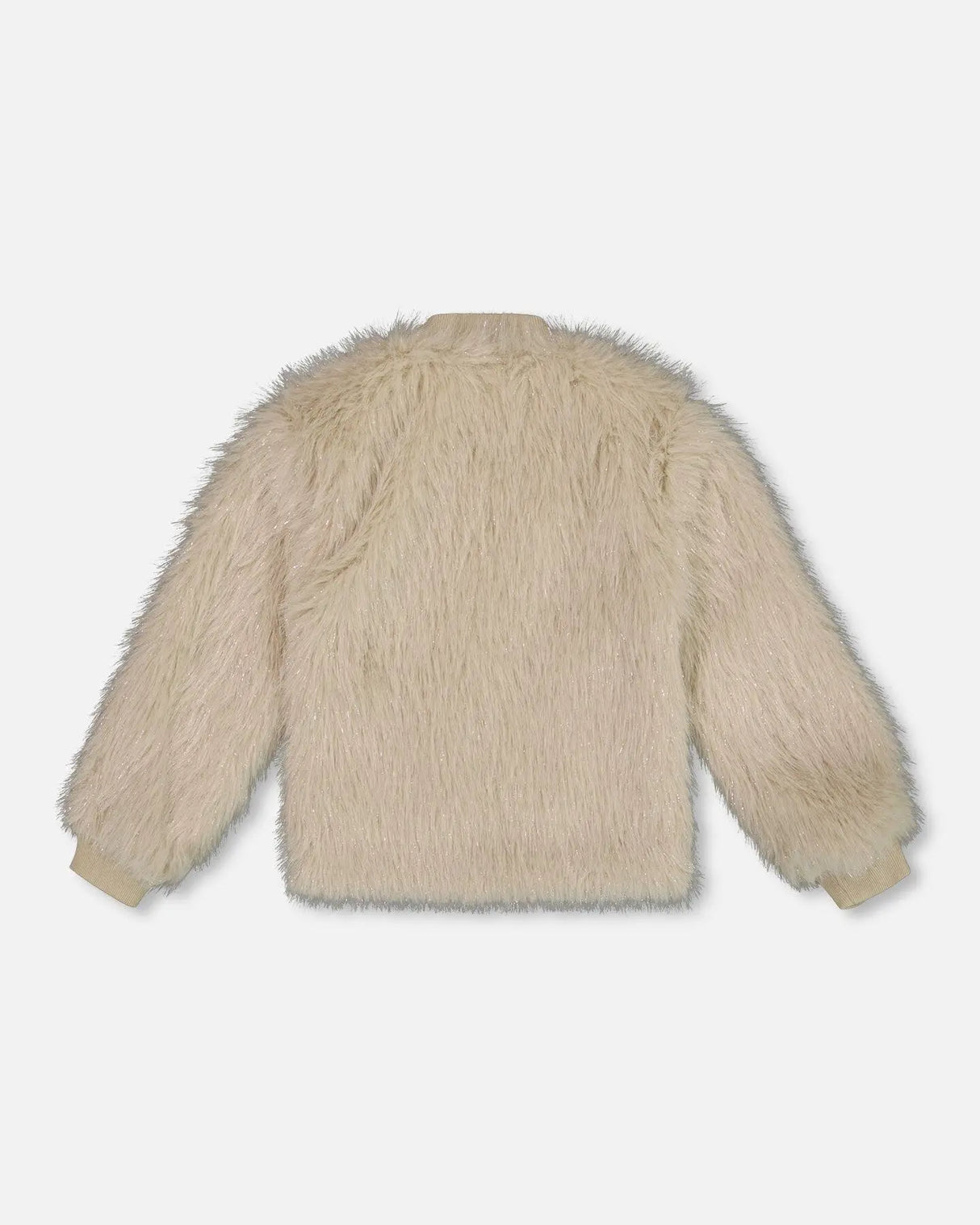 Short Faux Fur Coat Beige | Deux par Deux | Jenni Kidz