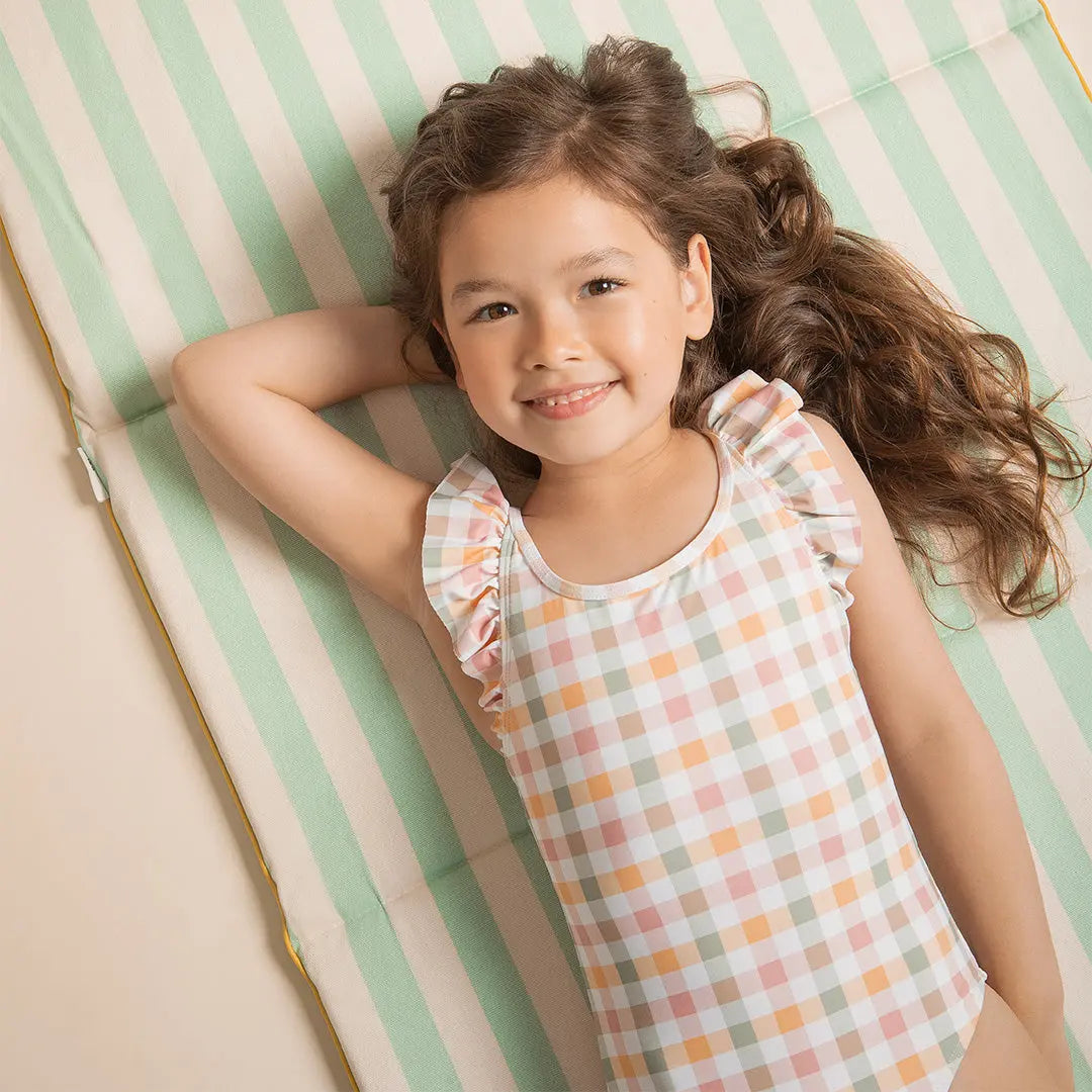 Summer Gingham One-Piece Baby & Toddler Girls Swimsuit | Petit Lem | Petit Lem | Jenni Kidz