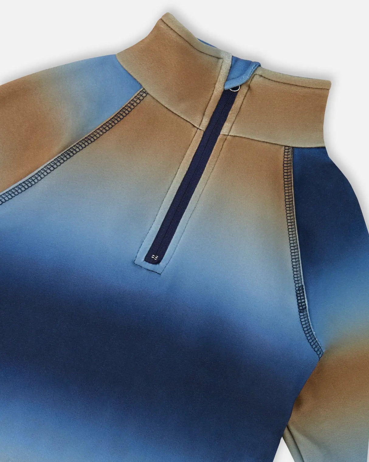 Two-Piece Thermal Underwear Set Blue And Beige Gradient | Deux par Deux | Jenni Kidz