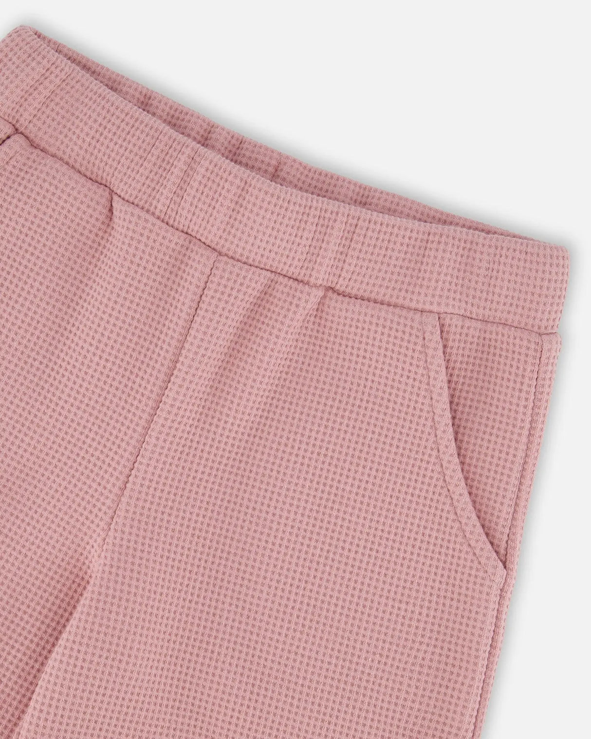 Waffle Flare Leg Pants Dusty Pink | Deux par Deux | Jenni Kidz