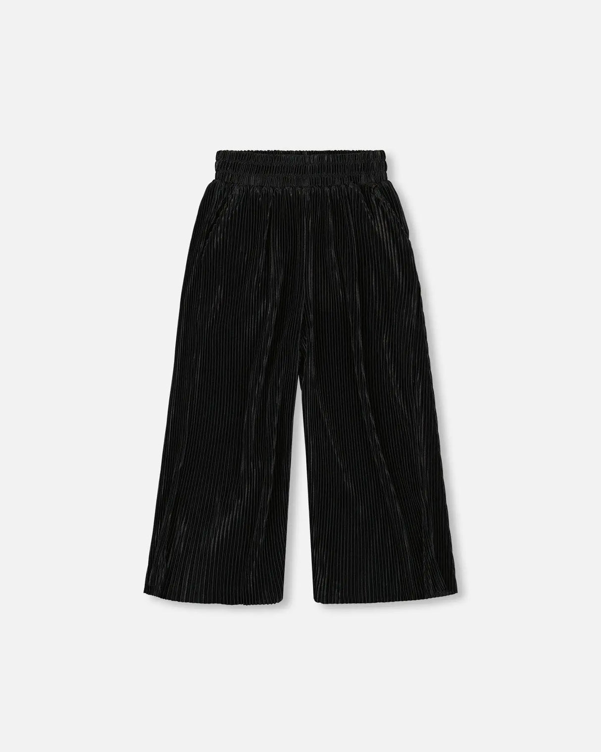 Wide Leg Pleated Pants Black | Deux par Deux | Jenni Kidz