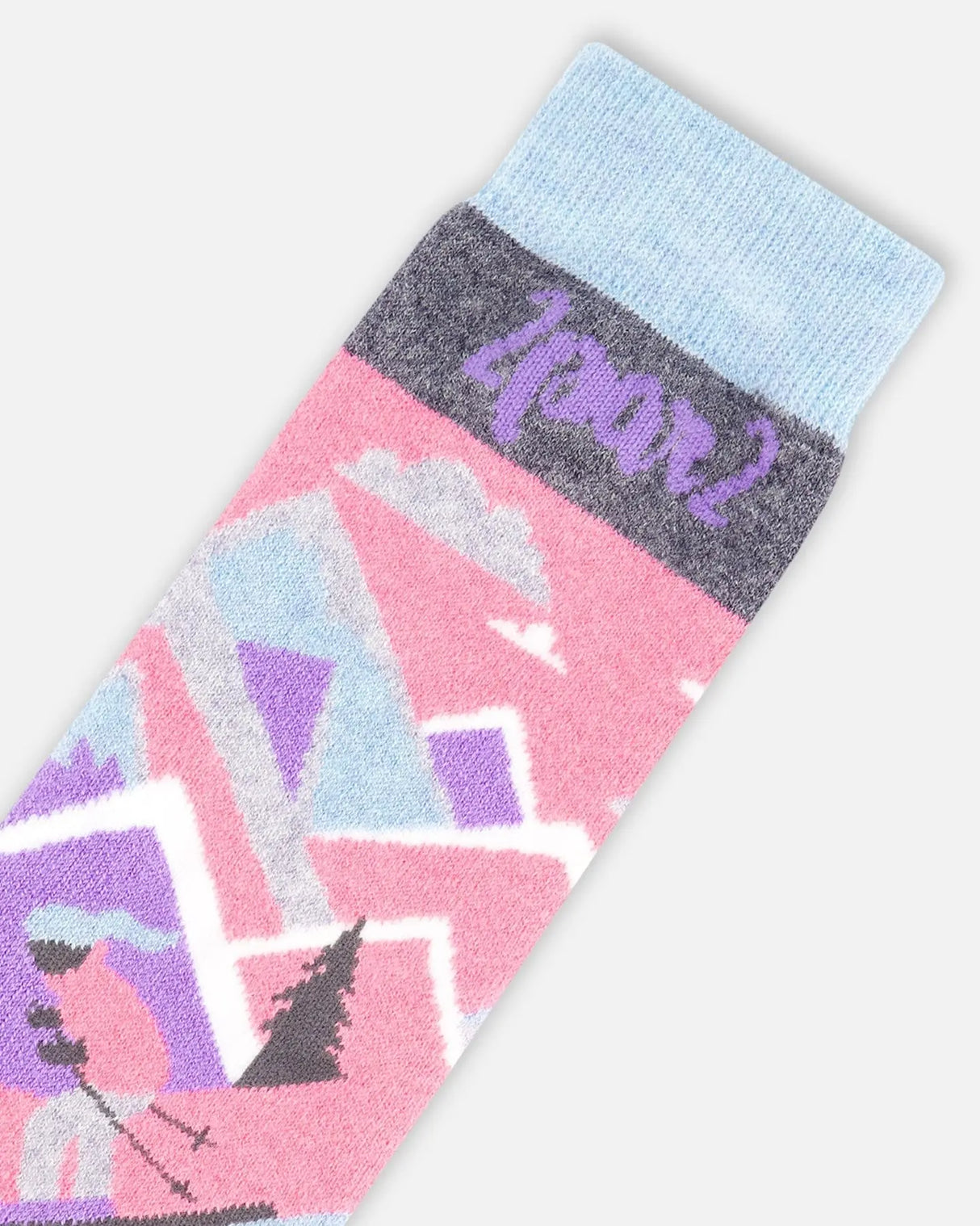 Winter Ski Socks With Merino Wool Pink | Deux par Deux | Jenni Kidz